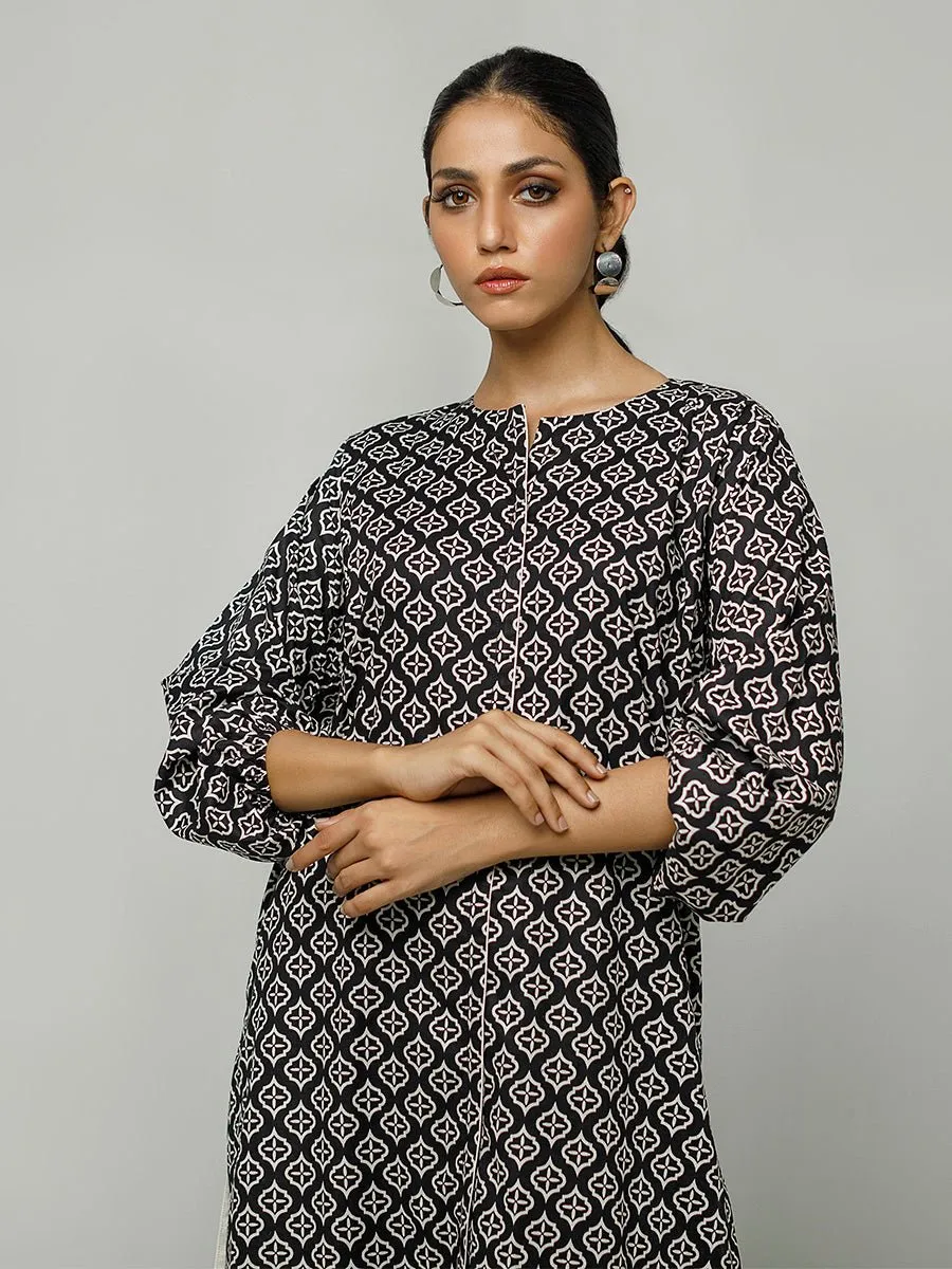 2pc Printed Pret - B&W (Z-000020)