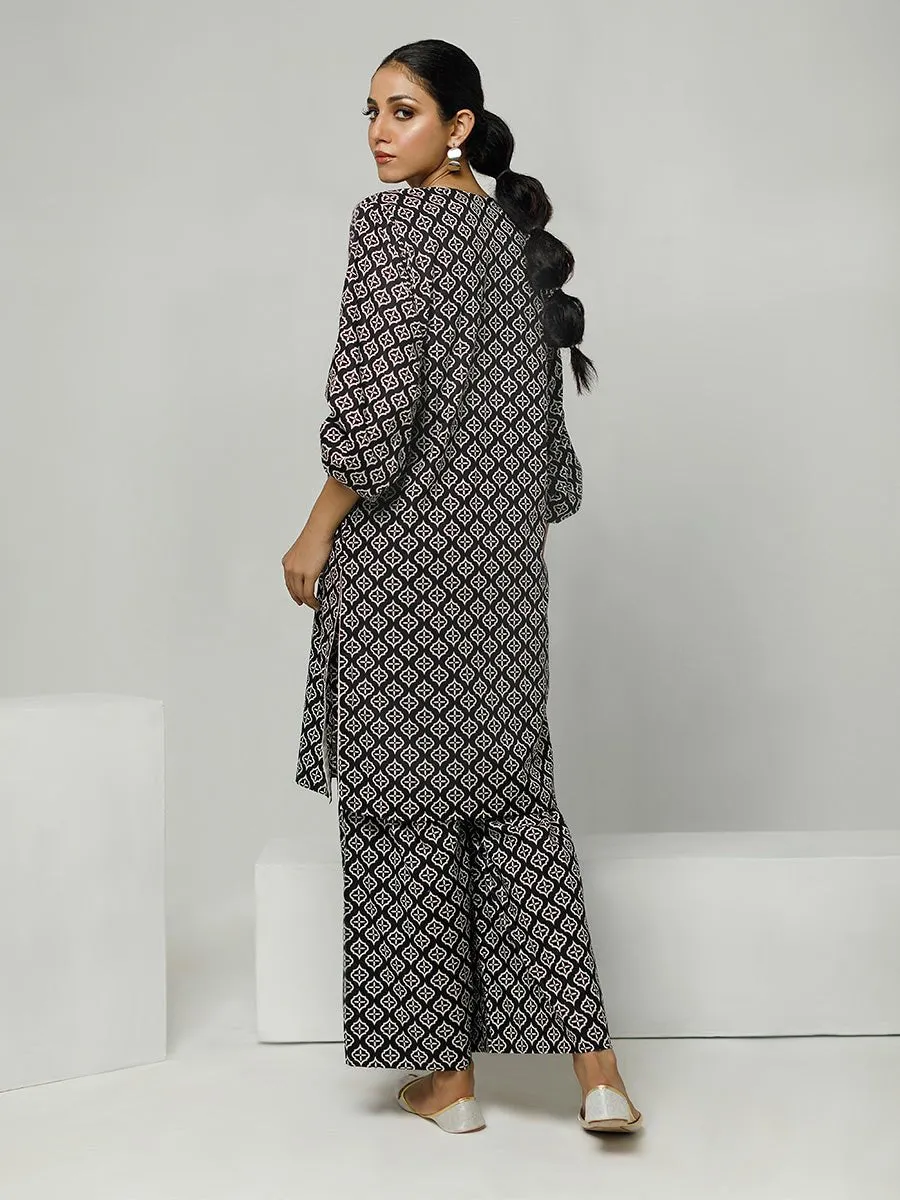 2pc Printed Pret - B&W (Z-000020)