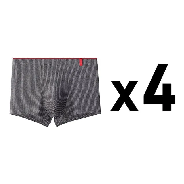 4 Pcs Sexy Stripe Boxer
