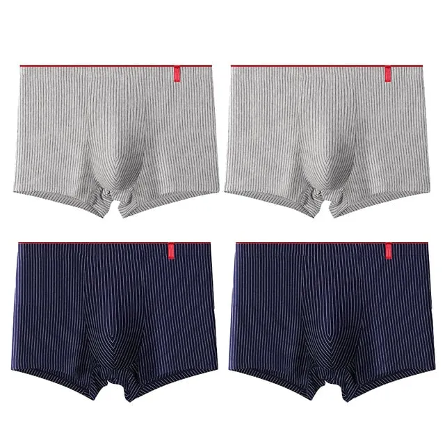 4 Pcs Sexy Stripe Boxer