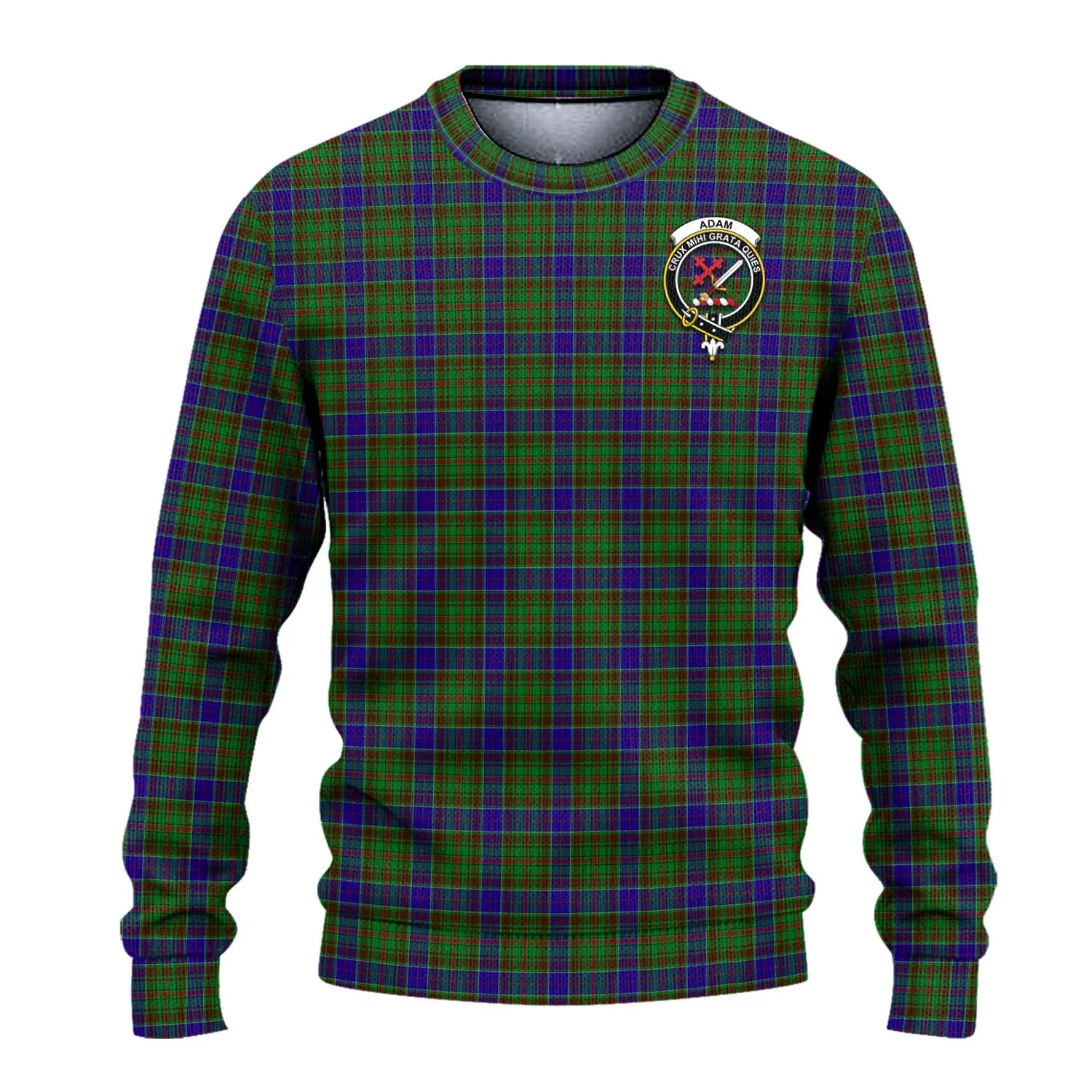 Adam Tartan Ugly Sweater with Family Crest