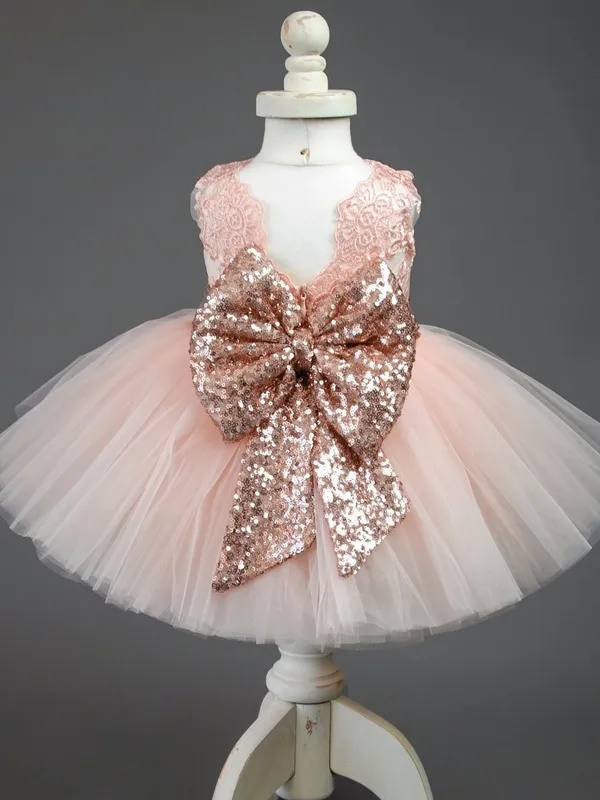 Baby Big Sequin Bow Tutu Dress