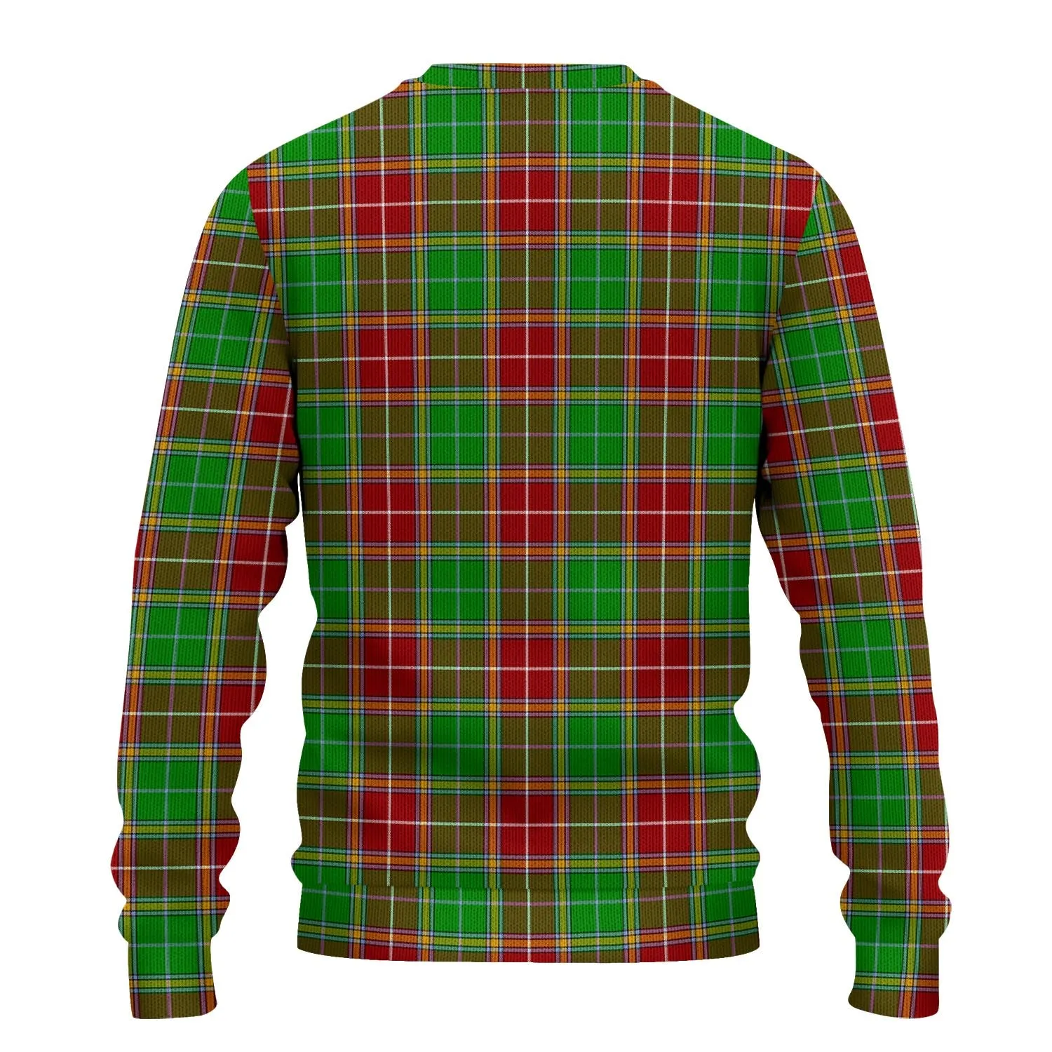 Baxter Modern Tartan Ugly Sweater with Family Crest