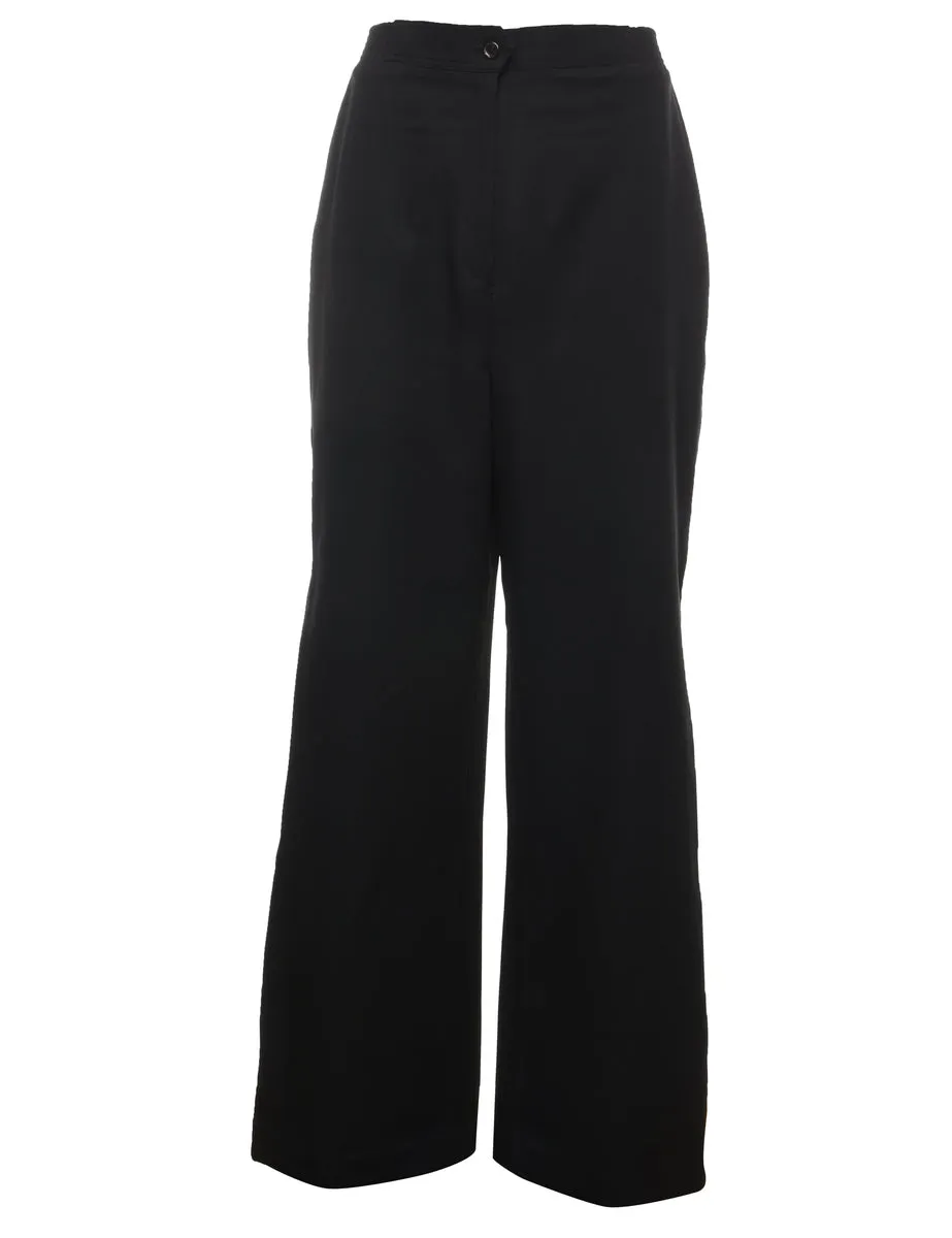 Black Wide Leg Trousers - W26 L33