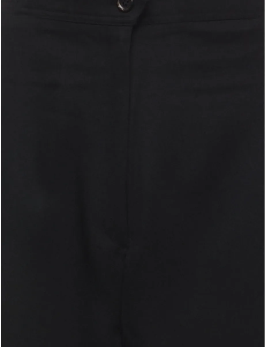 Black Wide Leg Trousers - W26 L33