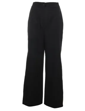 Black Wide Leg Trousers - W26 L33