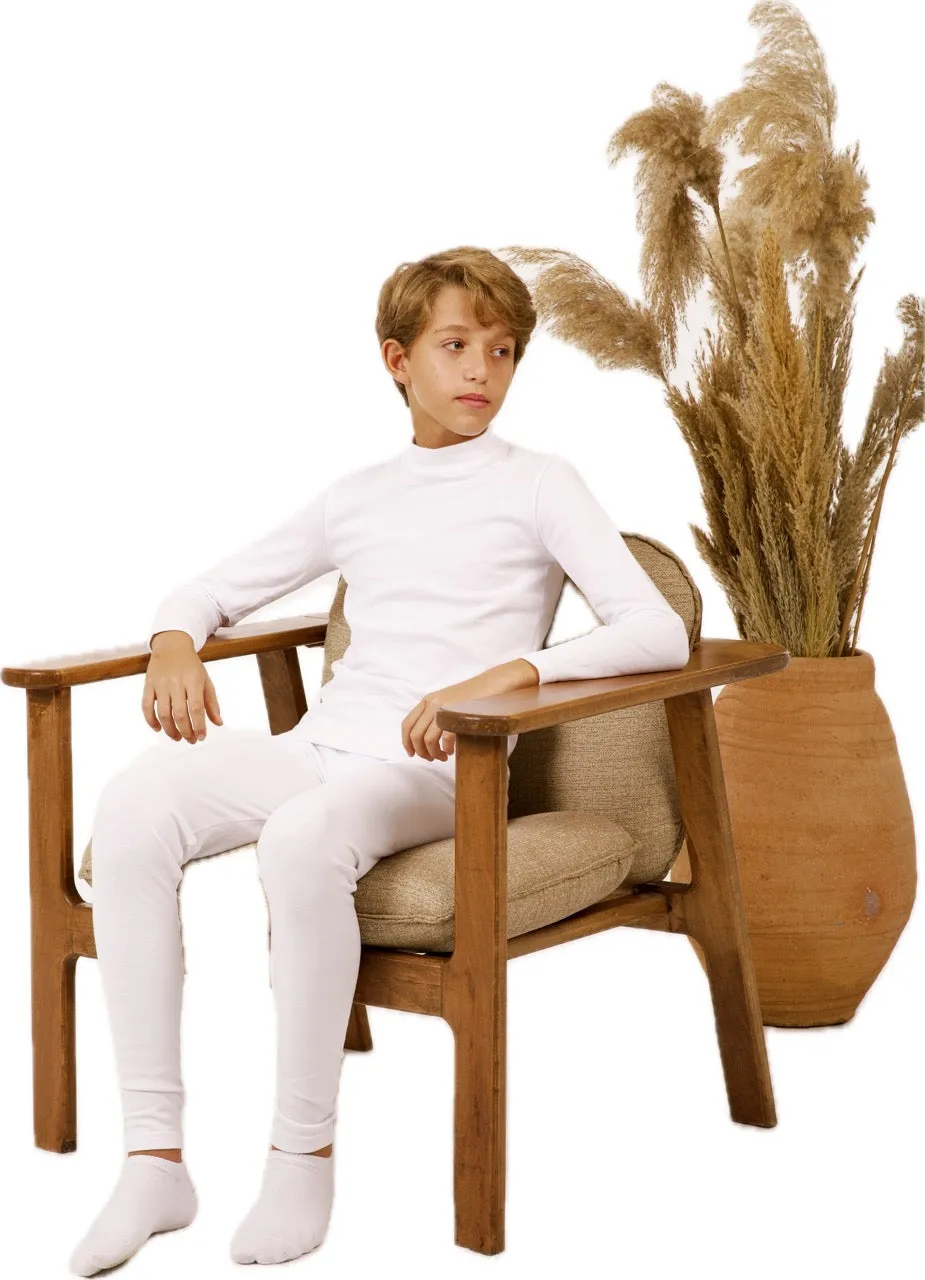 Boy`s Primo Half Collar Thermal Set (Lycra Plush)