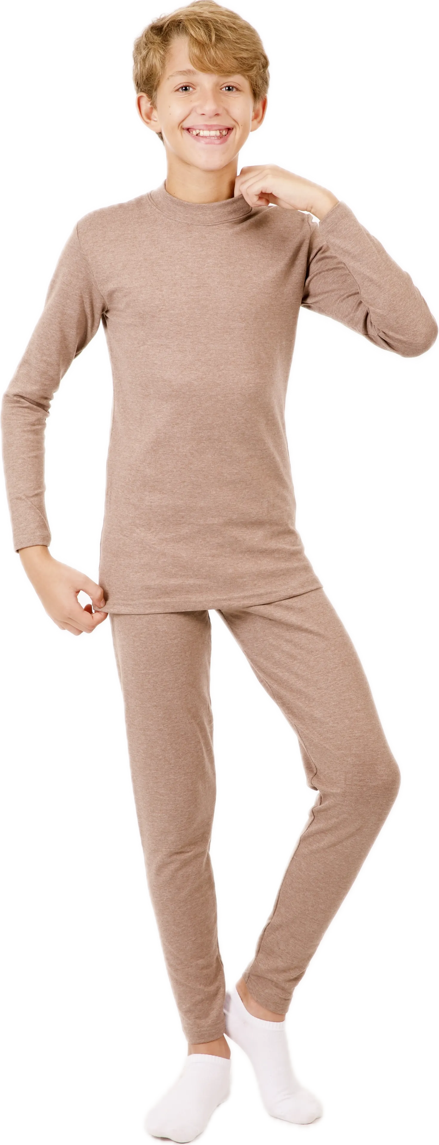 Boy`s Primo Half Collar Thermal Set (Lycra Plush)