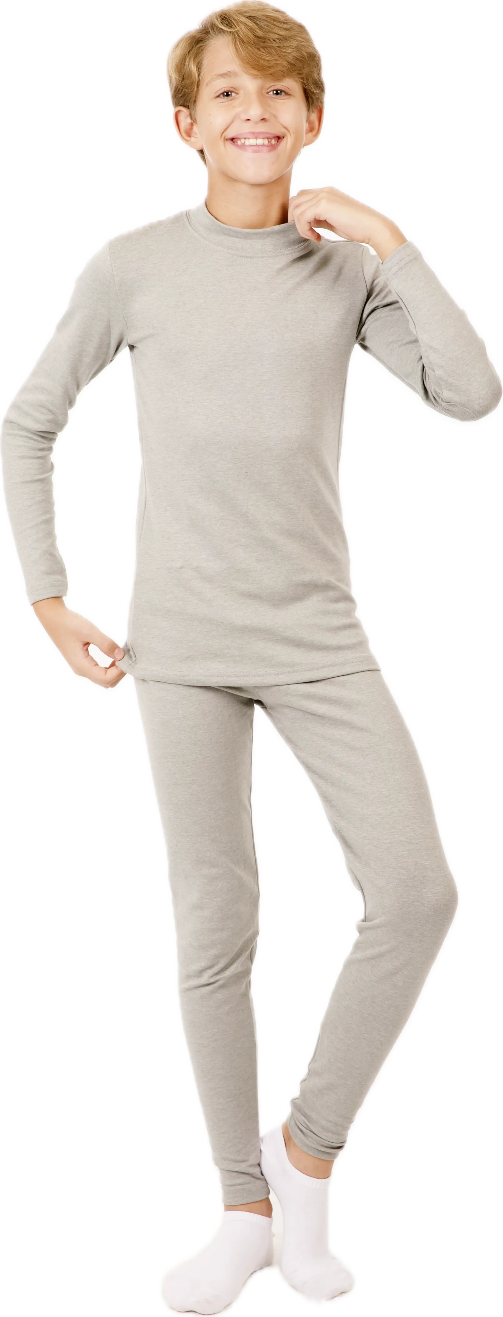 Boy`s Primo Half Collar Thermal Set (Lycra Plush)