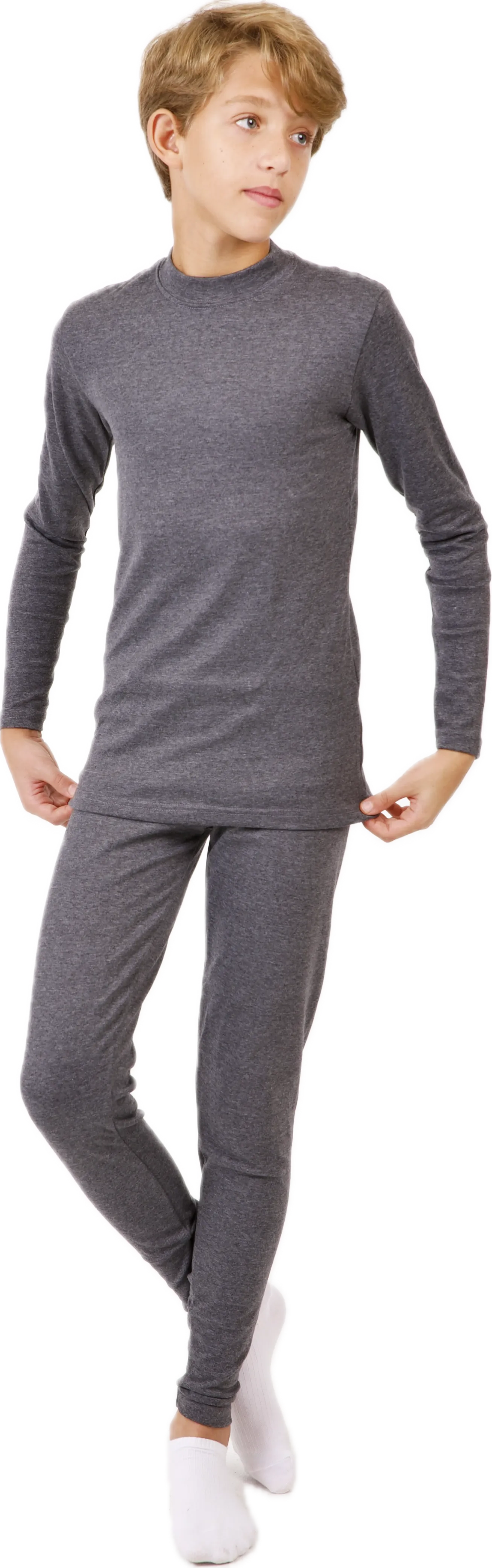 Boy`s Primo Half Collar Thermal Set (Lycra Plush)