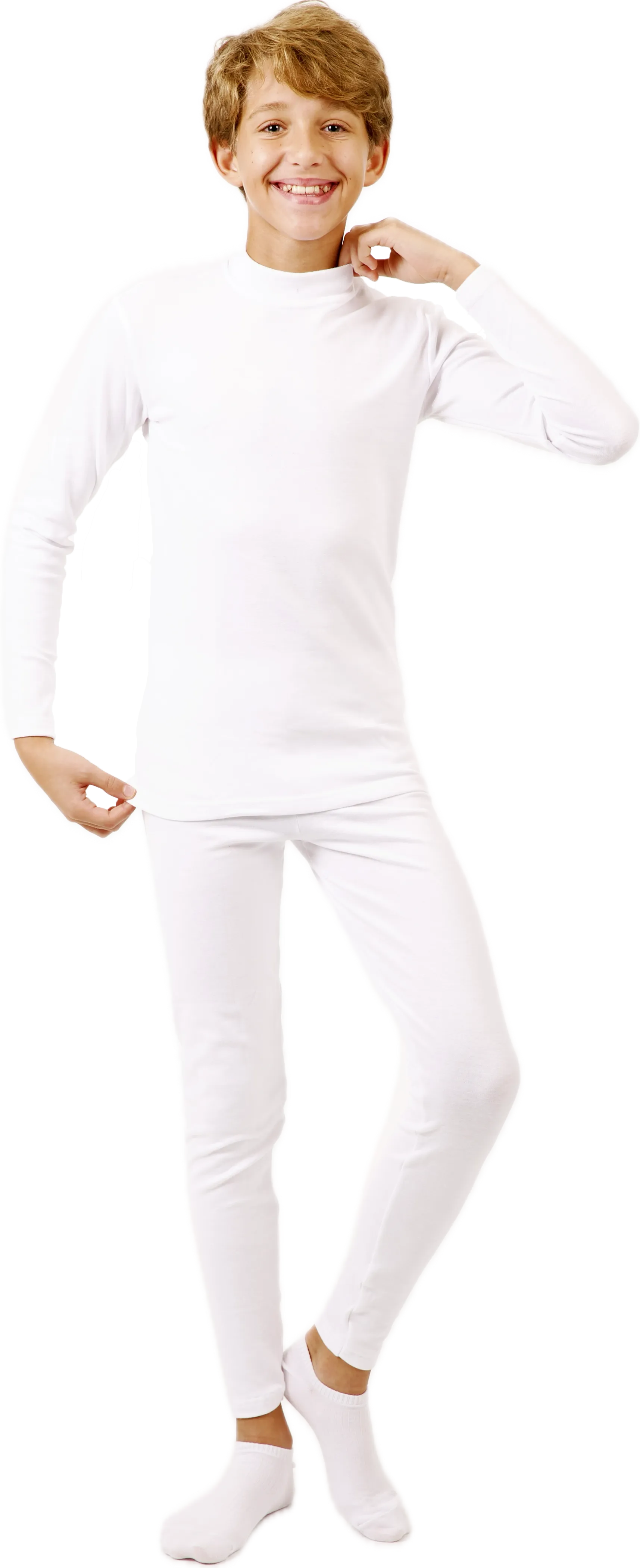 Boy`s Primo Half Collar Thermal Set (Lycra Plush)