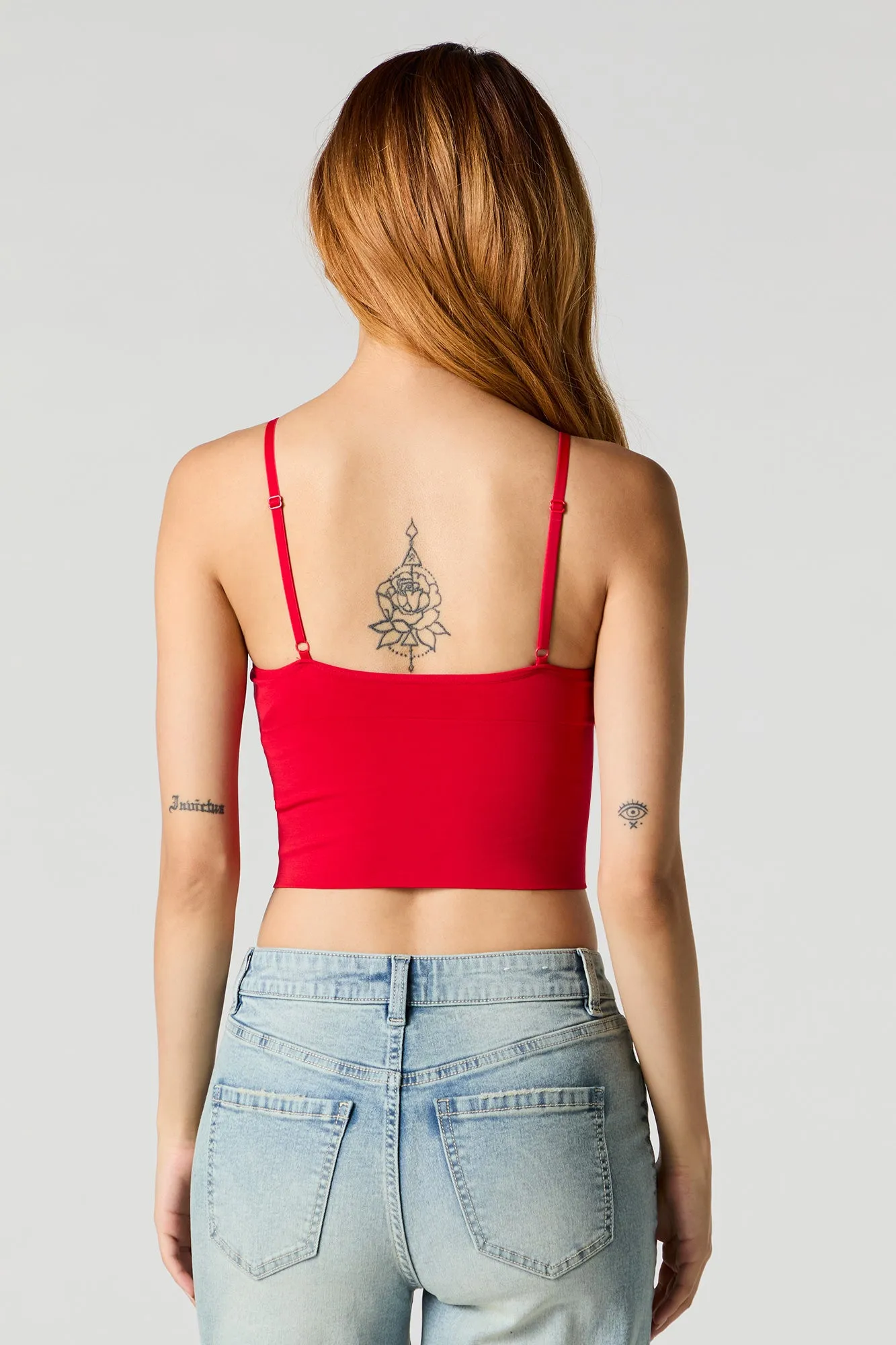 Camisole sans couture avec surpiqûres et bonnets intégrés