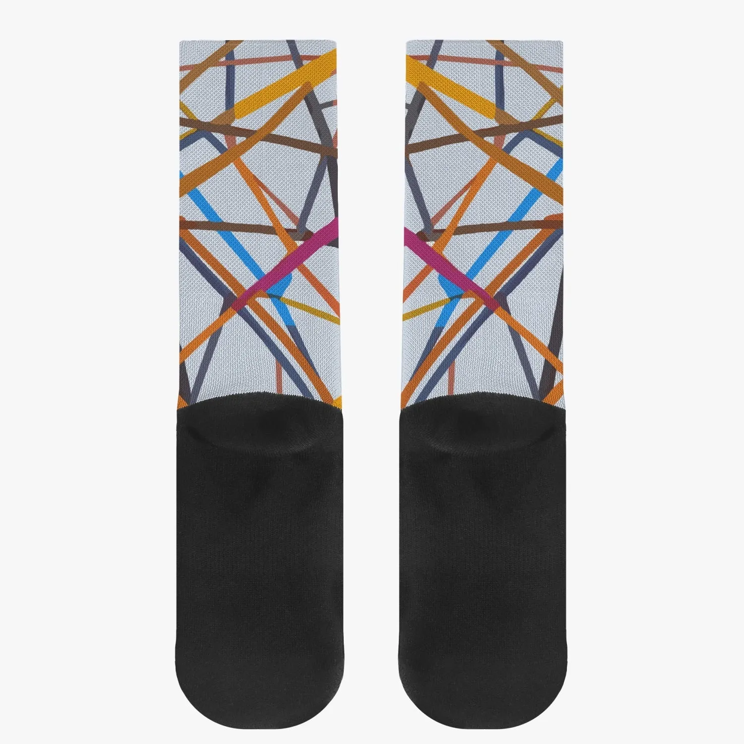 Chaussettes de sport renforcées "Lignes multicolores" (196)