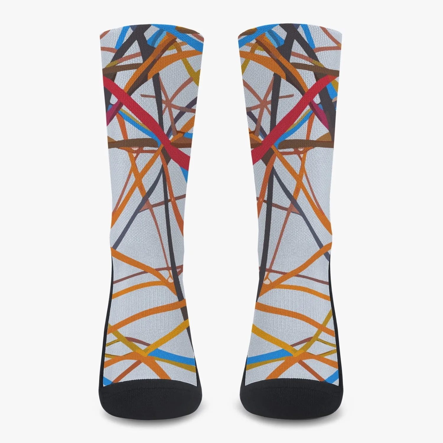 Chaussettes de sport renforcées "Lignes multicolores" (196)