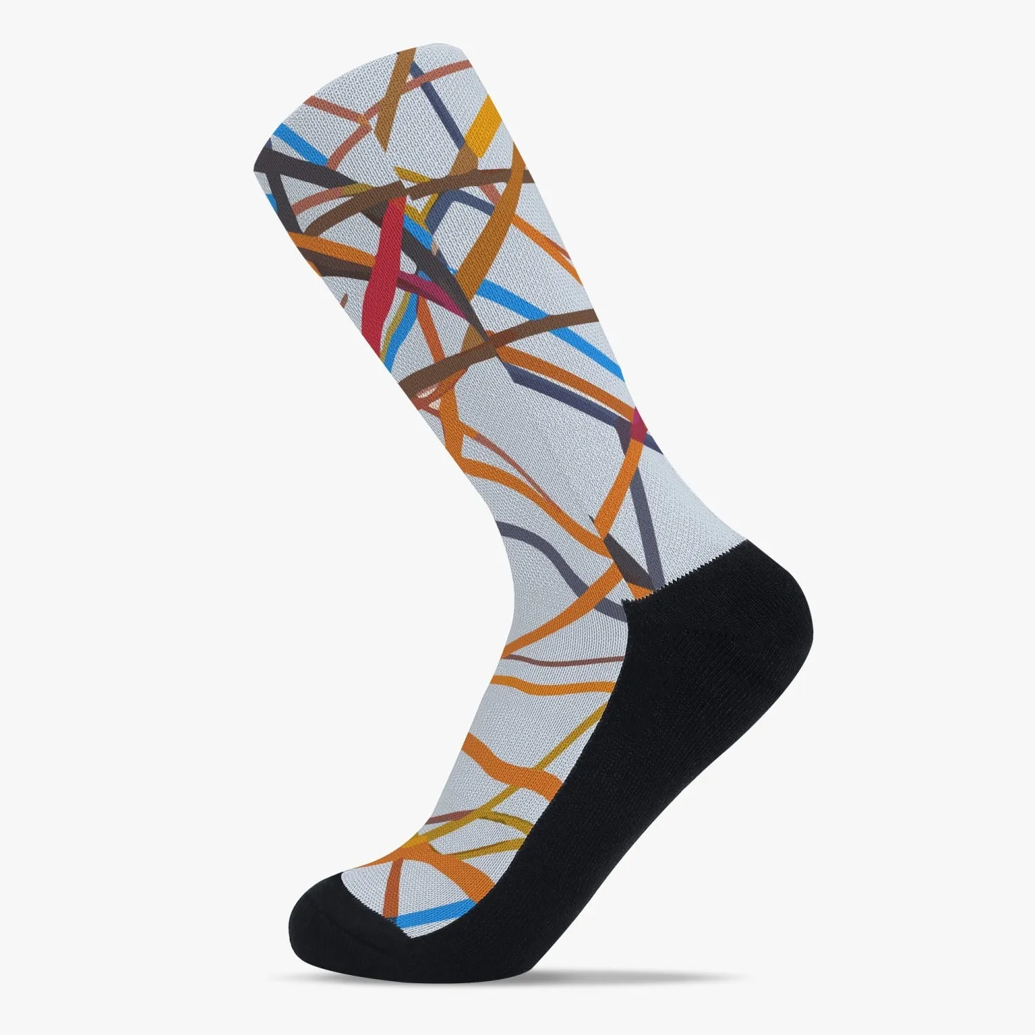 Chaussettes de sport renforcées "Lignes multicolores" (196)