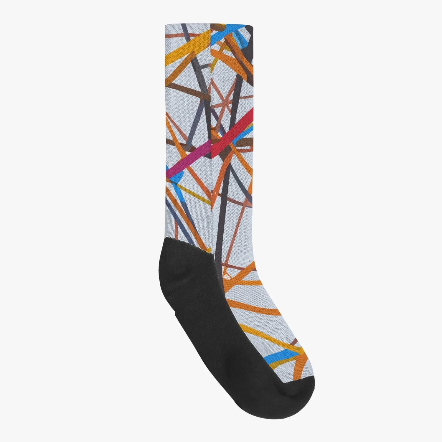 Chaussettes de sport renforcées "Lignes multicolores" (196)