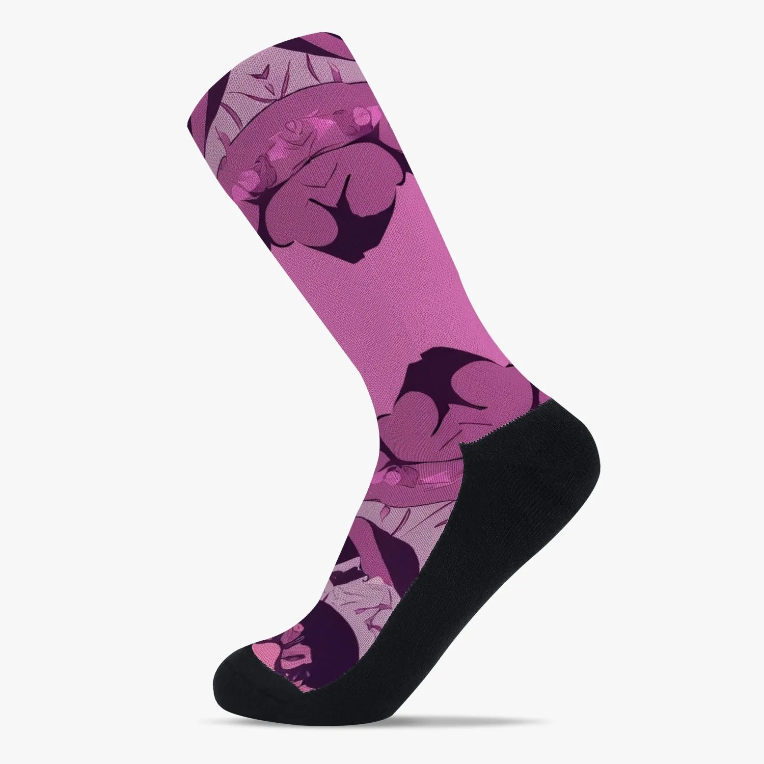 Chaussettes de sport renforcées "Motif rose" (196)
