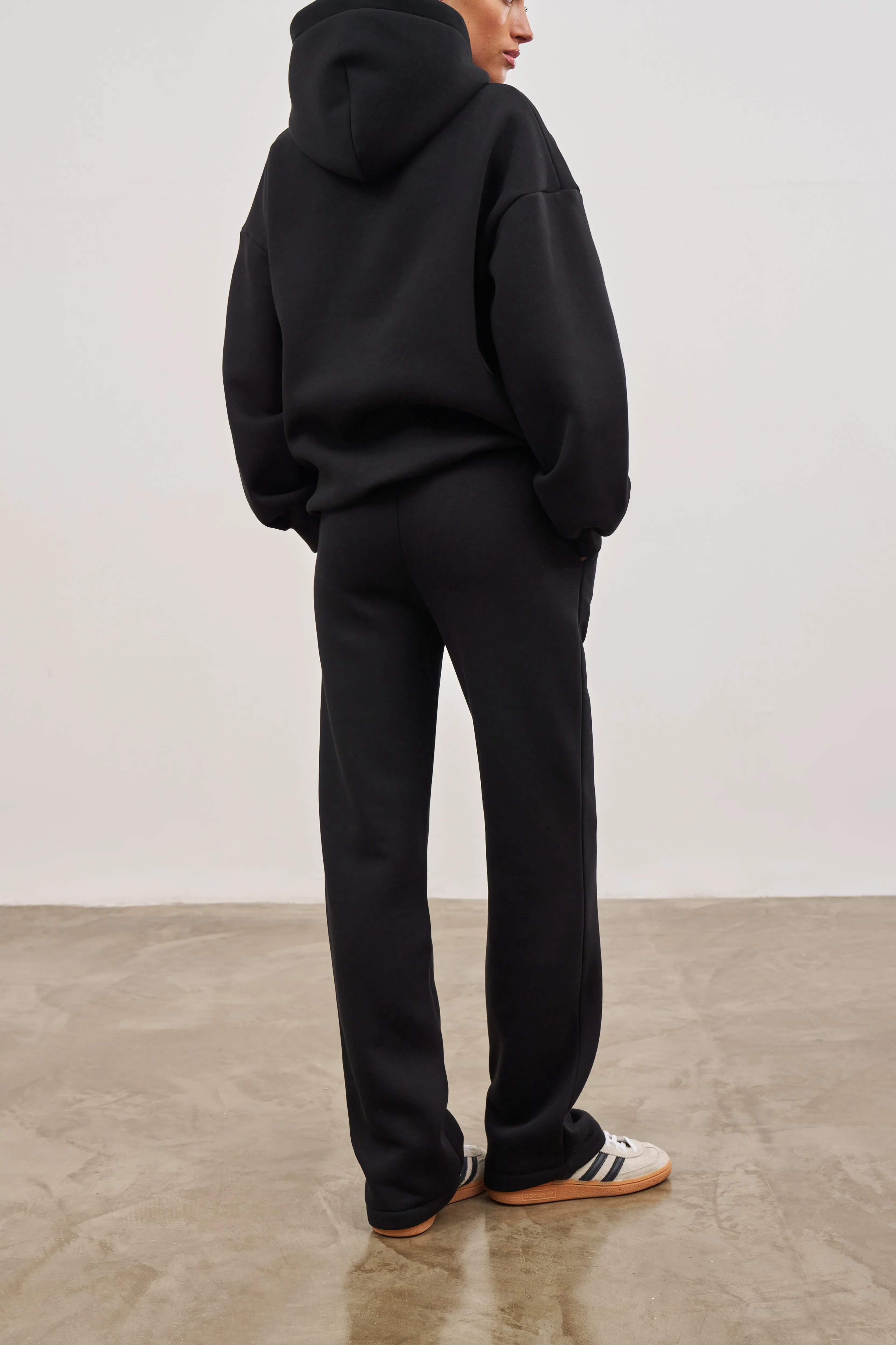 COUTURE SCRIPT STRAIGHT LEG JOGGERS - BLACK