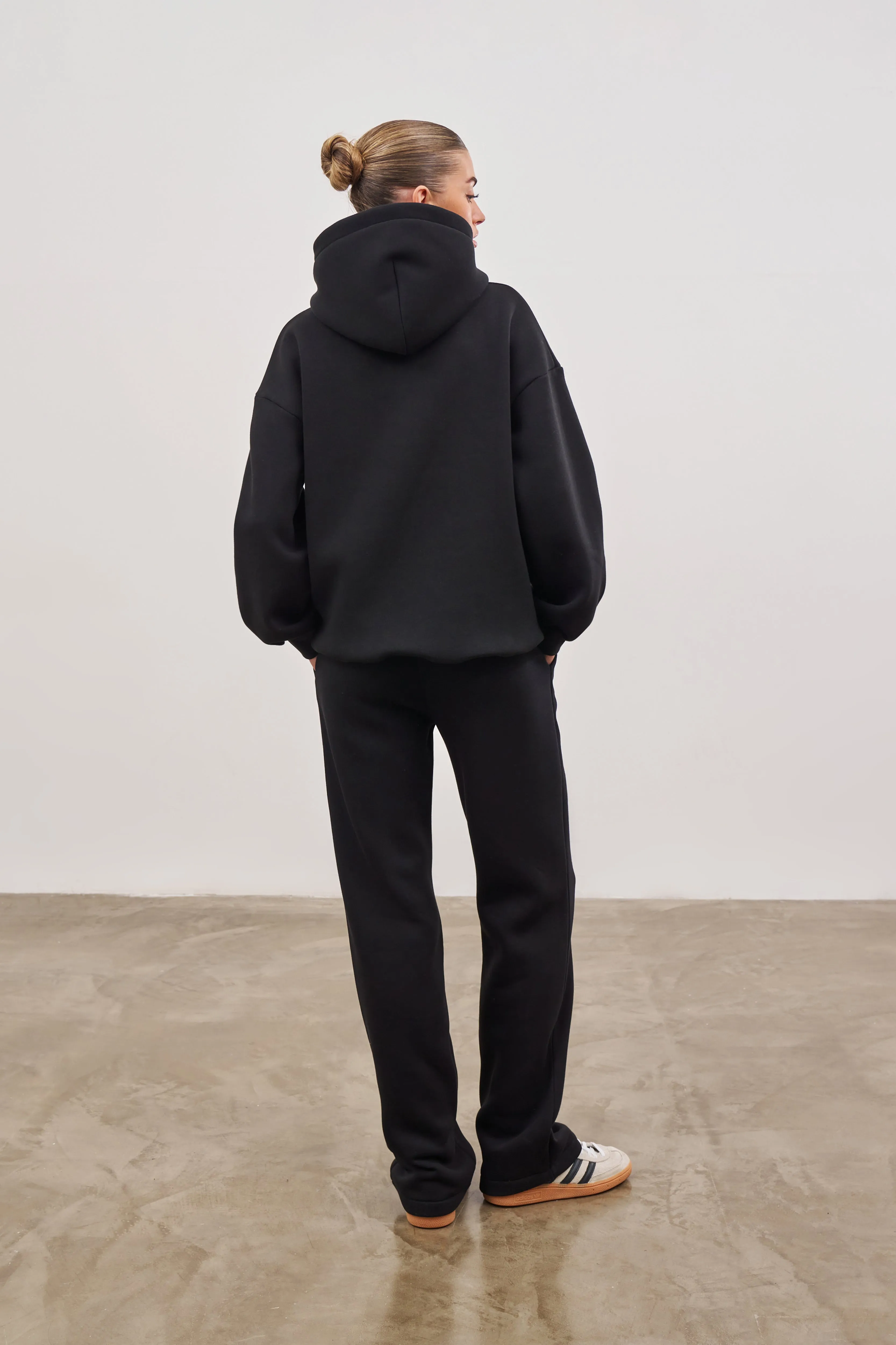 COUTURE SCRIPT STRAIGHT LEG JOGGERS - BLACK