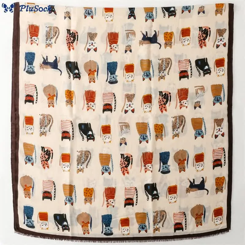 Cut Cat Warm Scarf