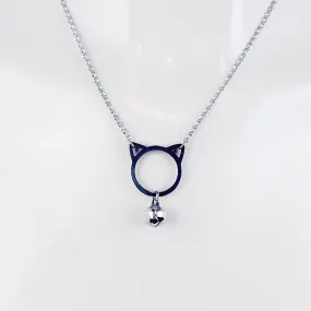 Discreet Day Collar. Stainless Steel Kitten with Bell. BDSM