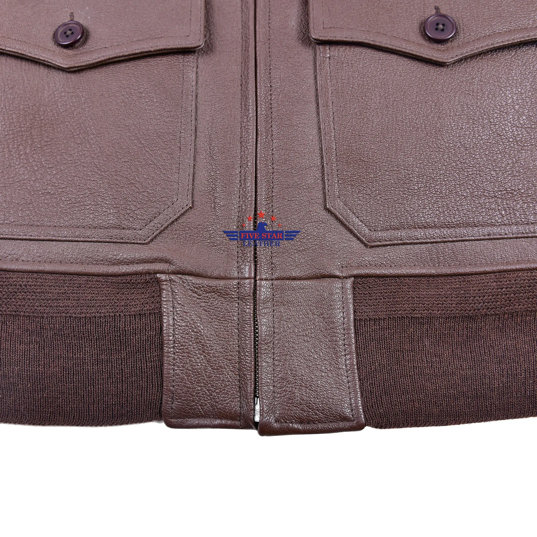 FiveStar Leather Repro G1 Cagleco Sportswear Jacket Mid Brown Goatskin