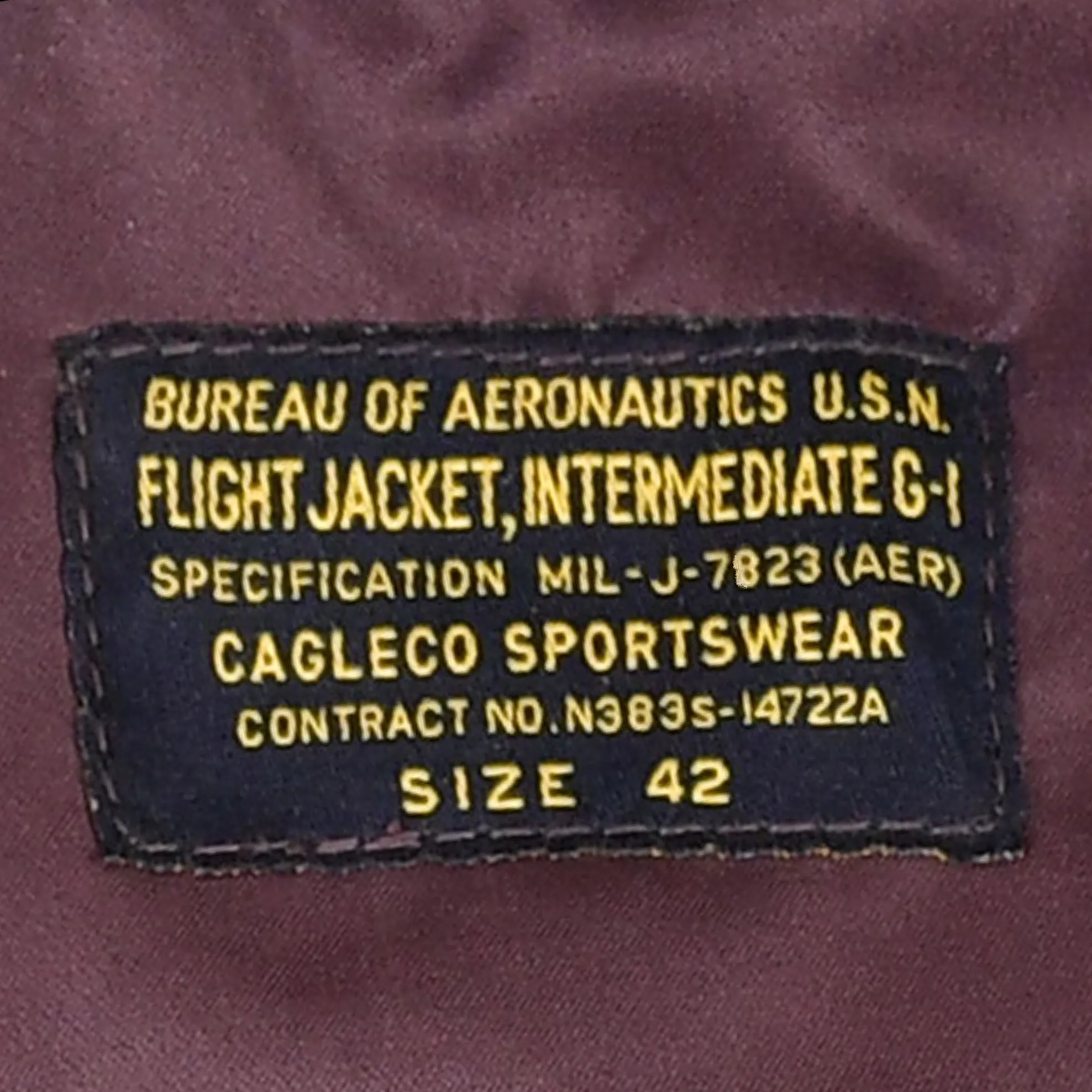 FiveStar Leather Repro G1 Cagleco Sportswear Jacket Mid Brown Goatskin