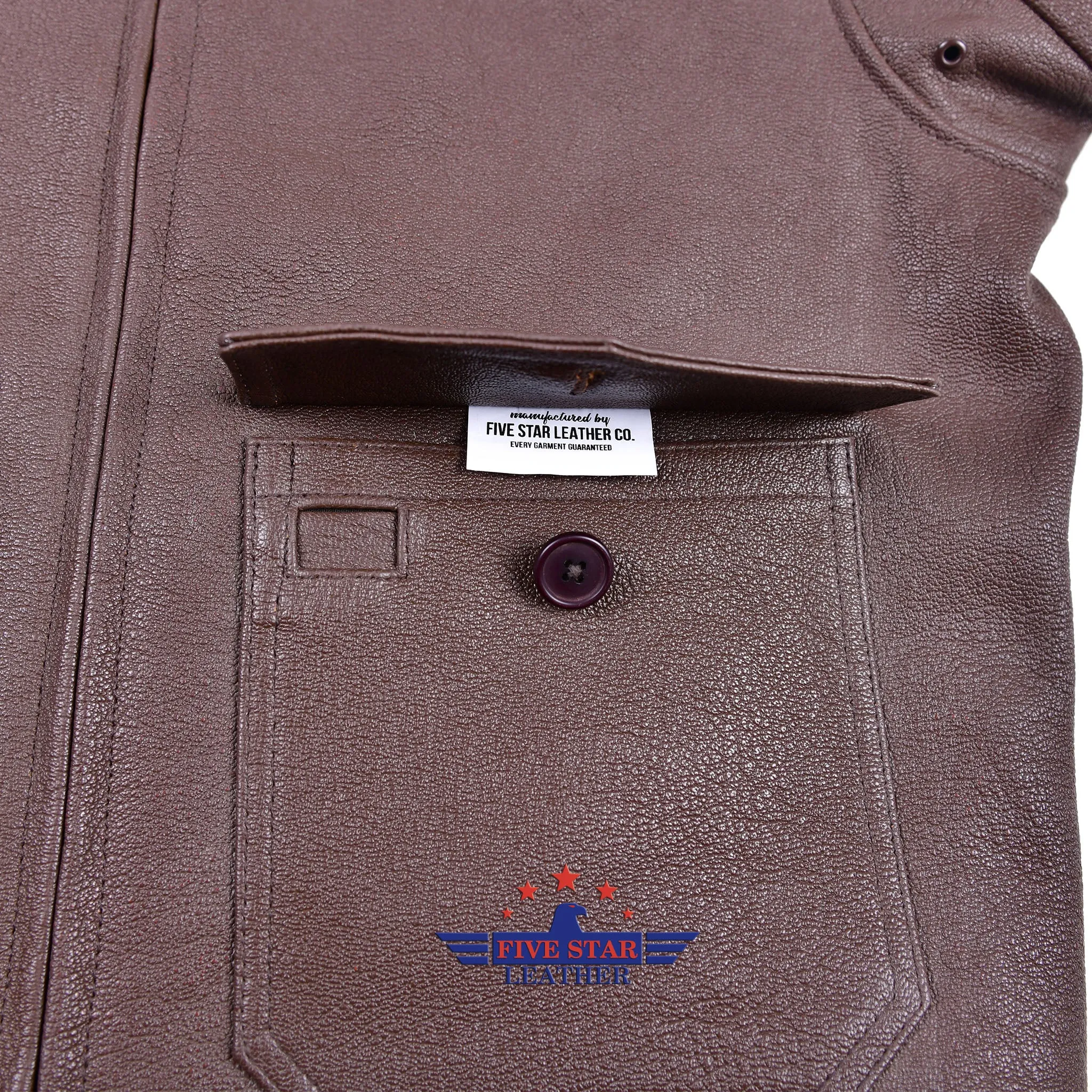 FiveStar Leather Repro G1 Cagleco Sportswear Jacket Mid Brown Goatskin