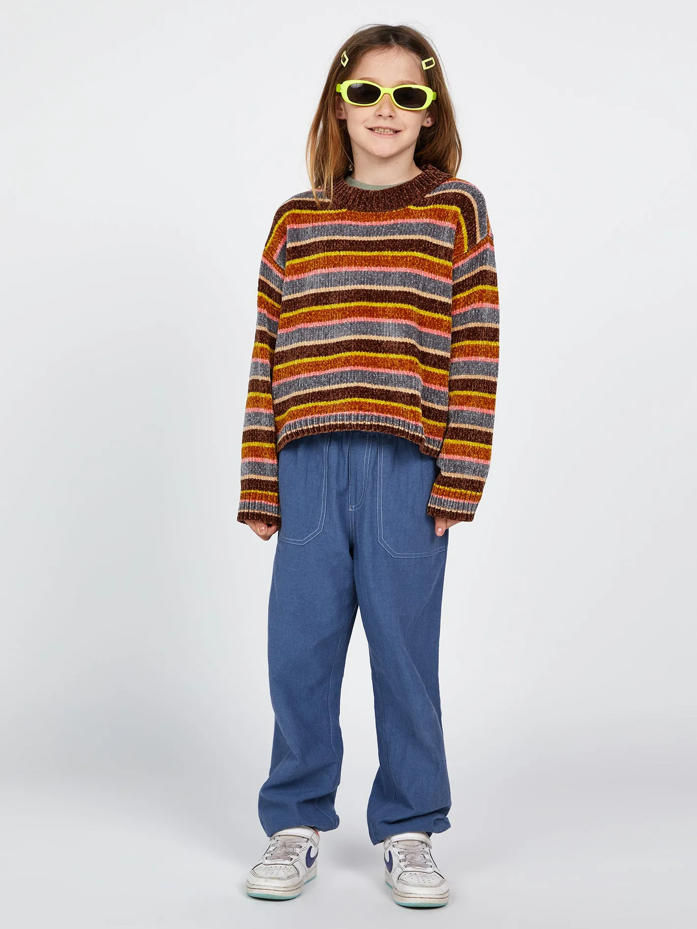 Girls Bubble Tea Sweater - Dark Chocolate
