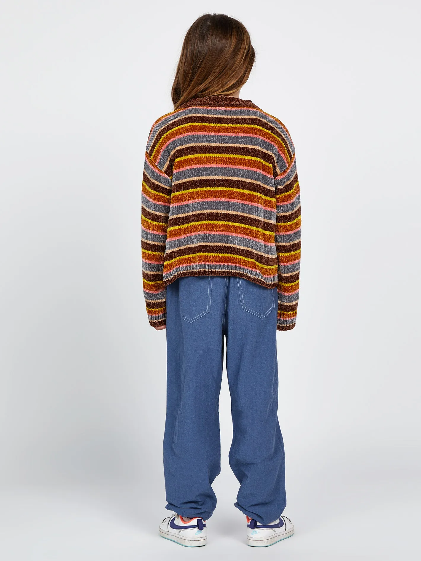 Girls Bubble Tea Sweater - Dark Chocolate