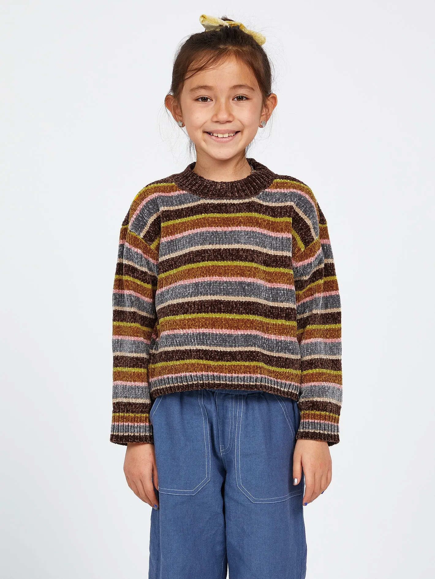 Girls Bubble Tea Sweater - Dark Chocolate