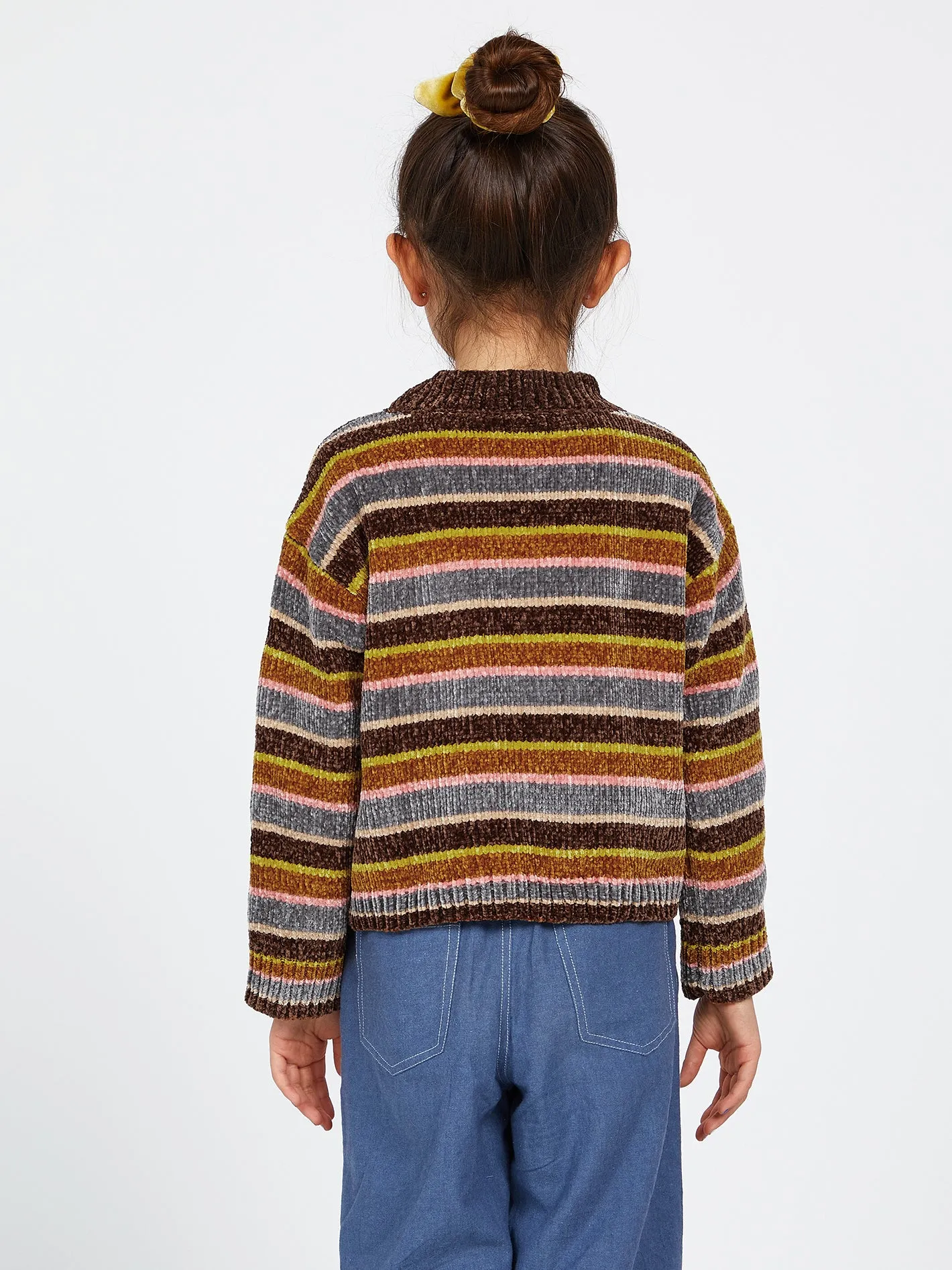 Girls Bubble Tea Sweater - Dark Chocolate