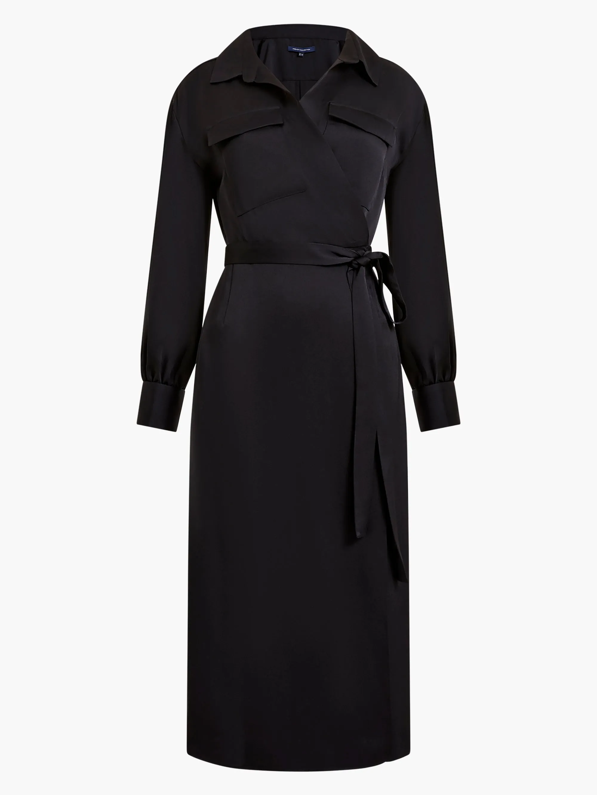 Harlow Recycled Satin Crossover Midi Dress