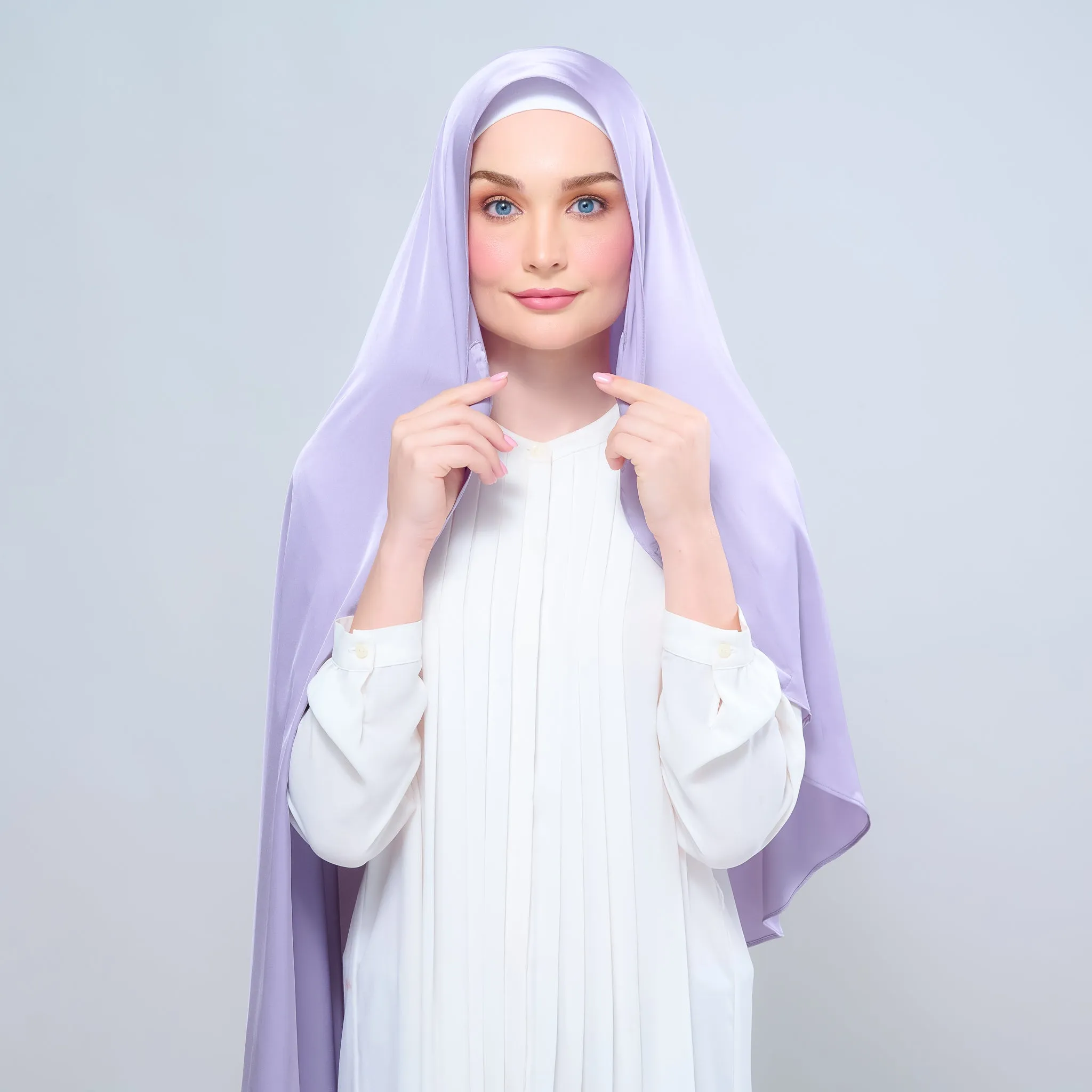 Instant Tag n' Go Shawl  | Satin Silk in Lavender Blush