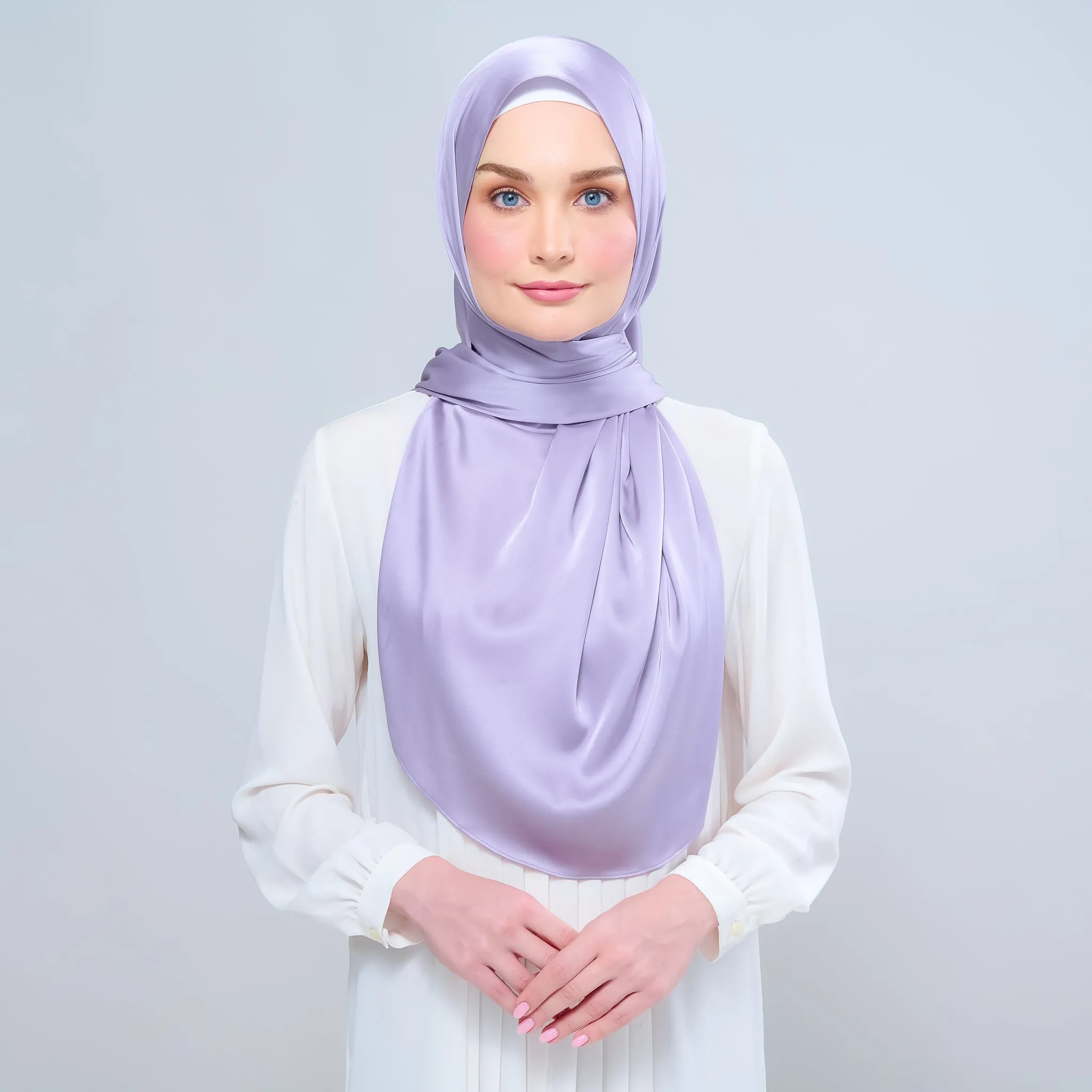 Instant Tag n' Go Shawl  | Satin Silk in Lavender Blush