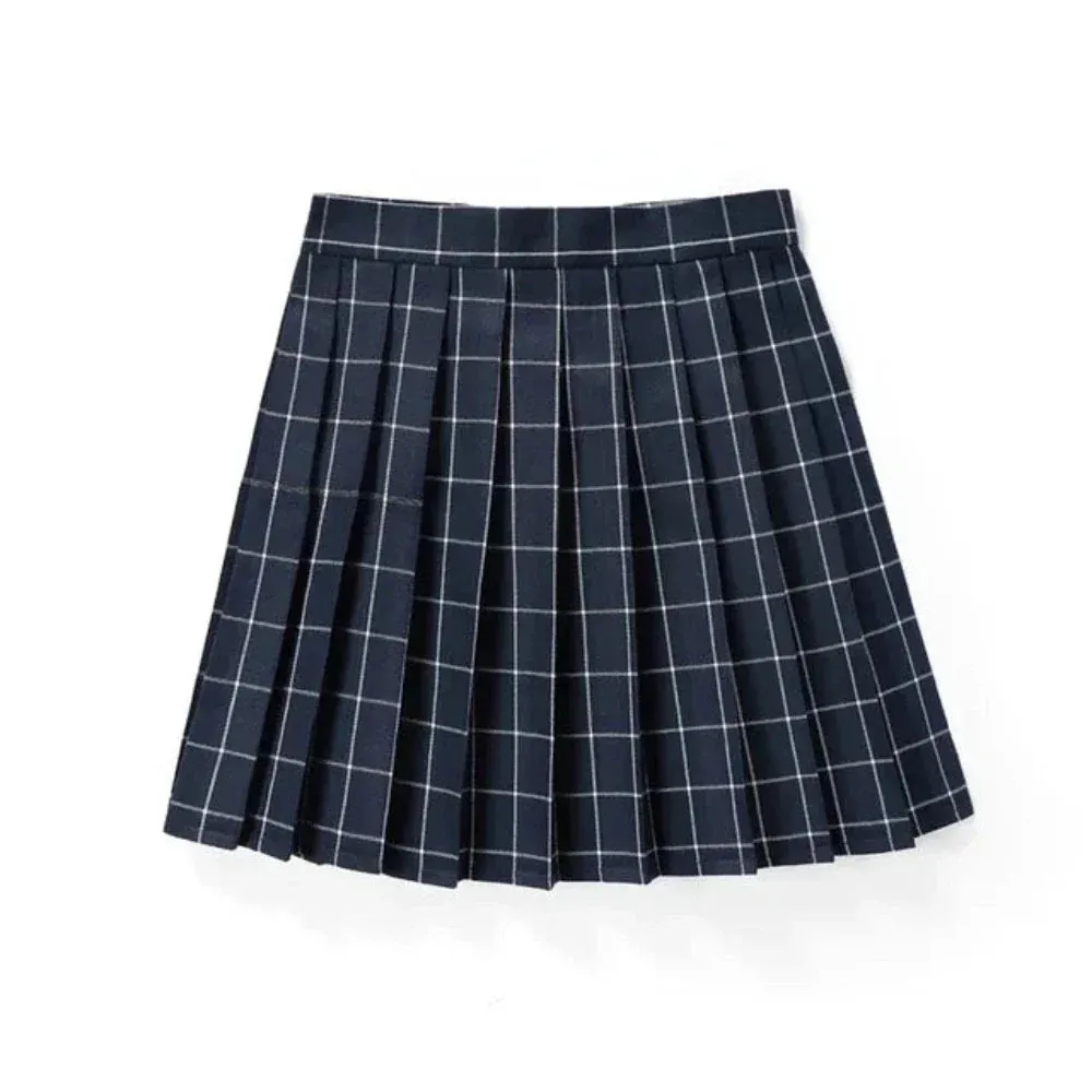 Japanese Theme Plaid Mini Skirt