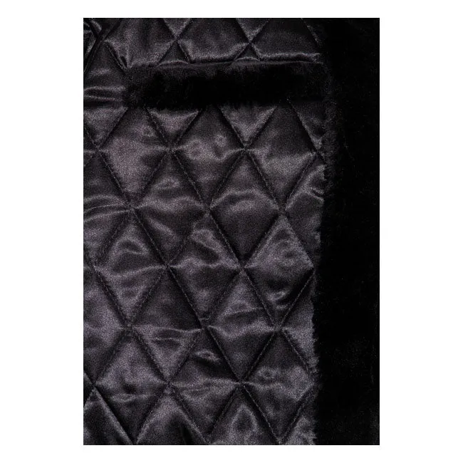 King Kerosin Queen Kerosin Fur College Lined Ladies Jacket Black