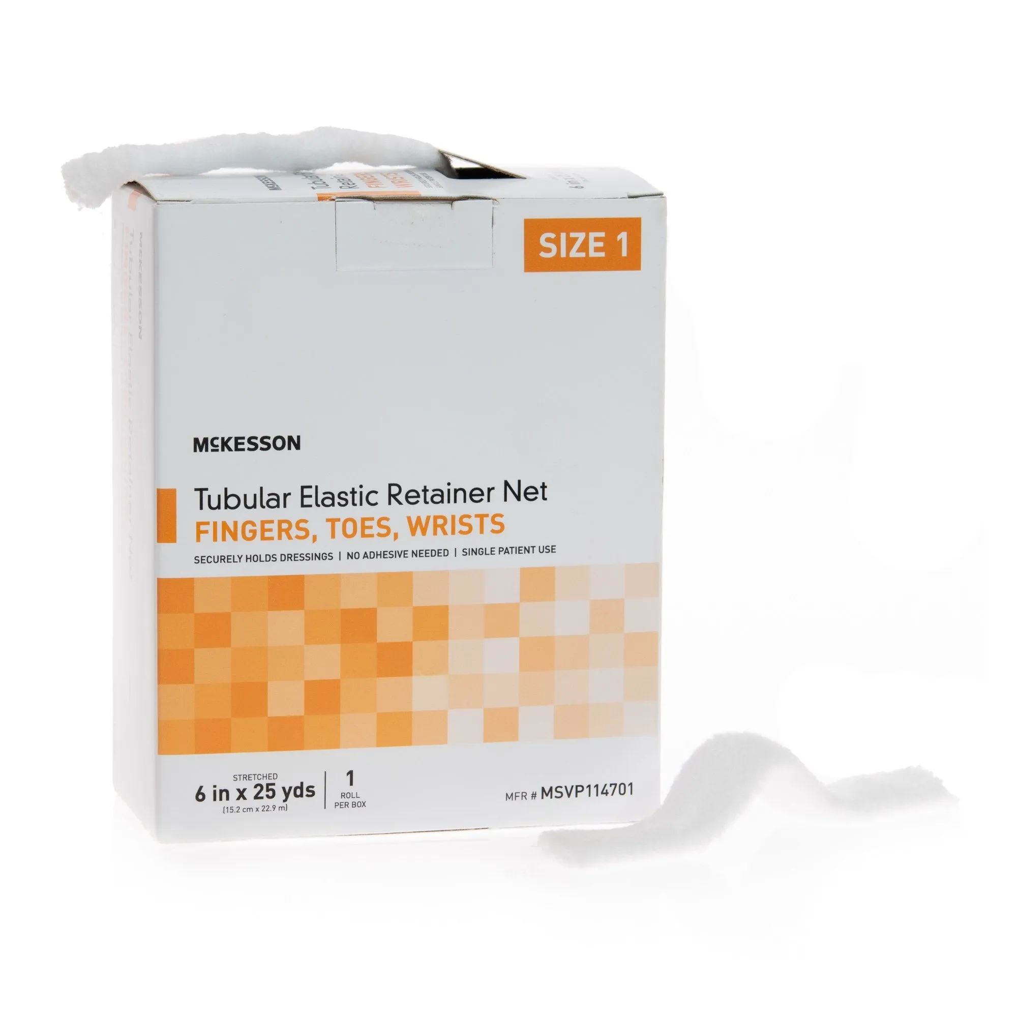 McKesson Tubular Elastic Retainer Net, 6 Inch X 25 Yards - Size 1