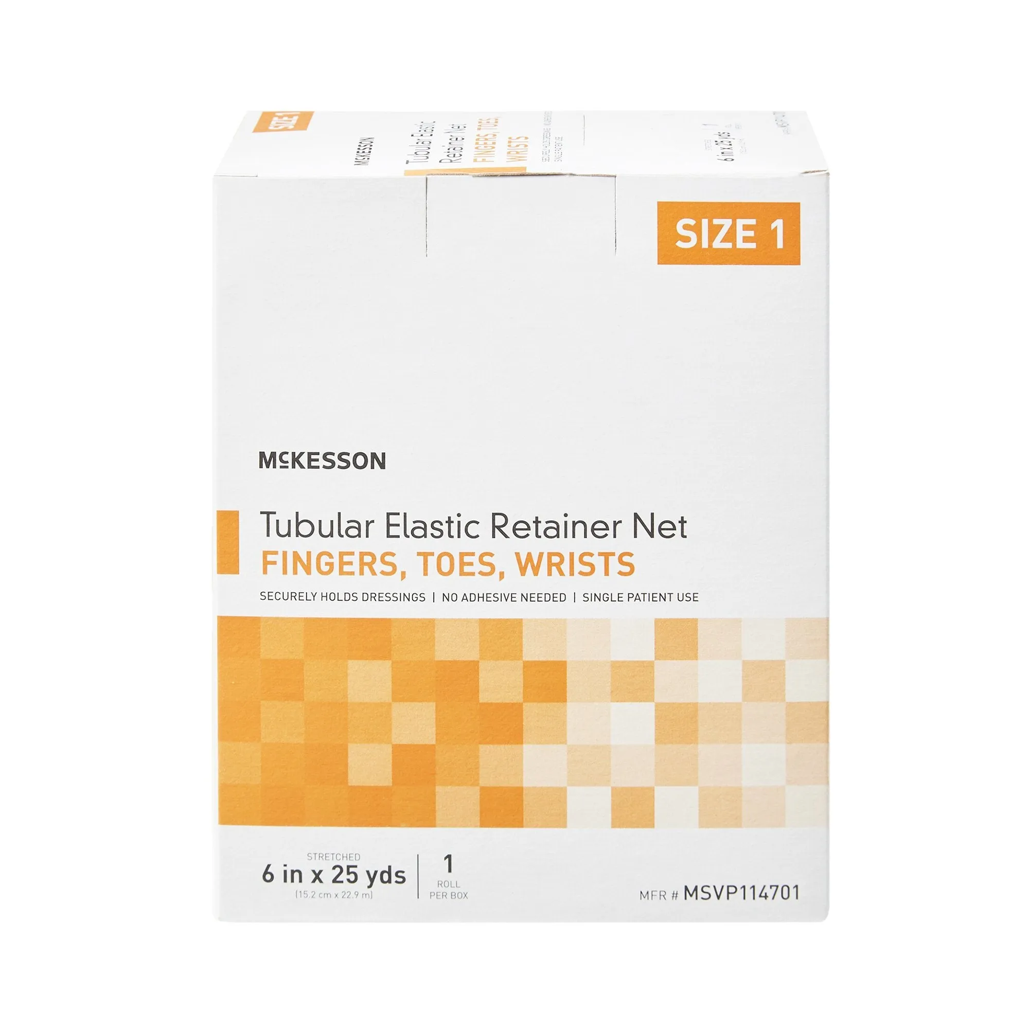 McKesson Tubular Elastic Retainer Net, 6 Inch X 25 Yards - Size 1