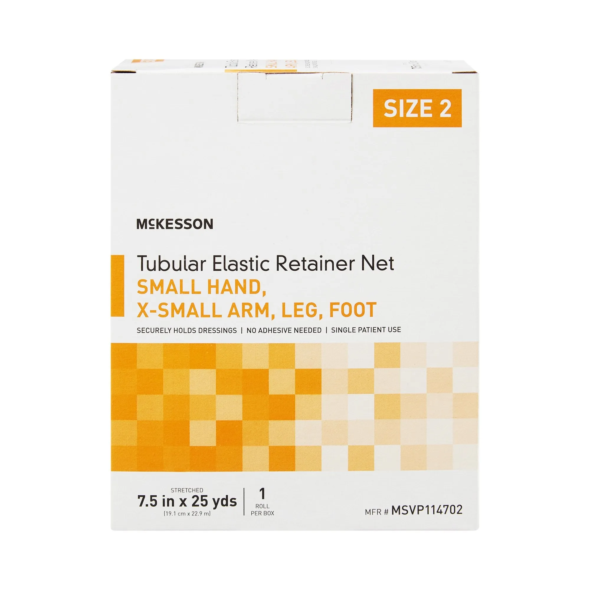 McKesson Tubular Elastic Retainer Net, 7.5 Inch X 25 Yards - Size 2