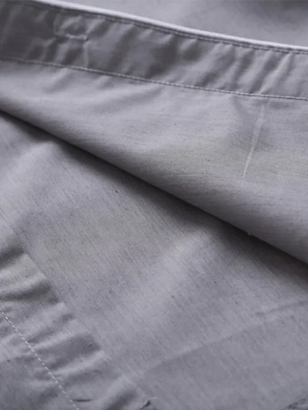 Men's Selvage Stand Collar Long Sleeve Shirt