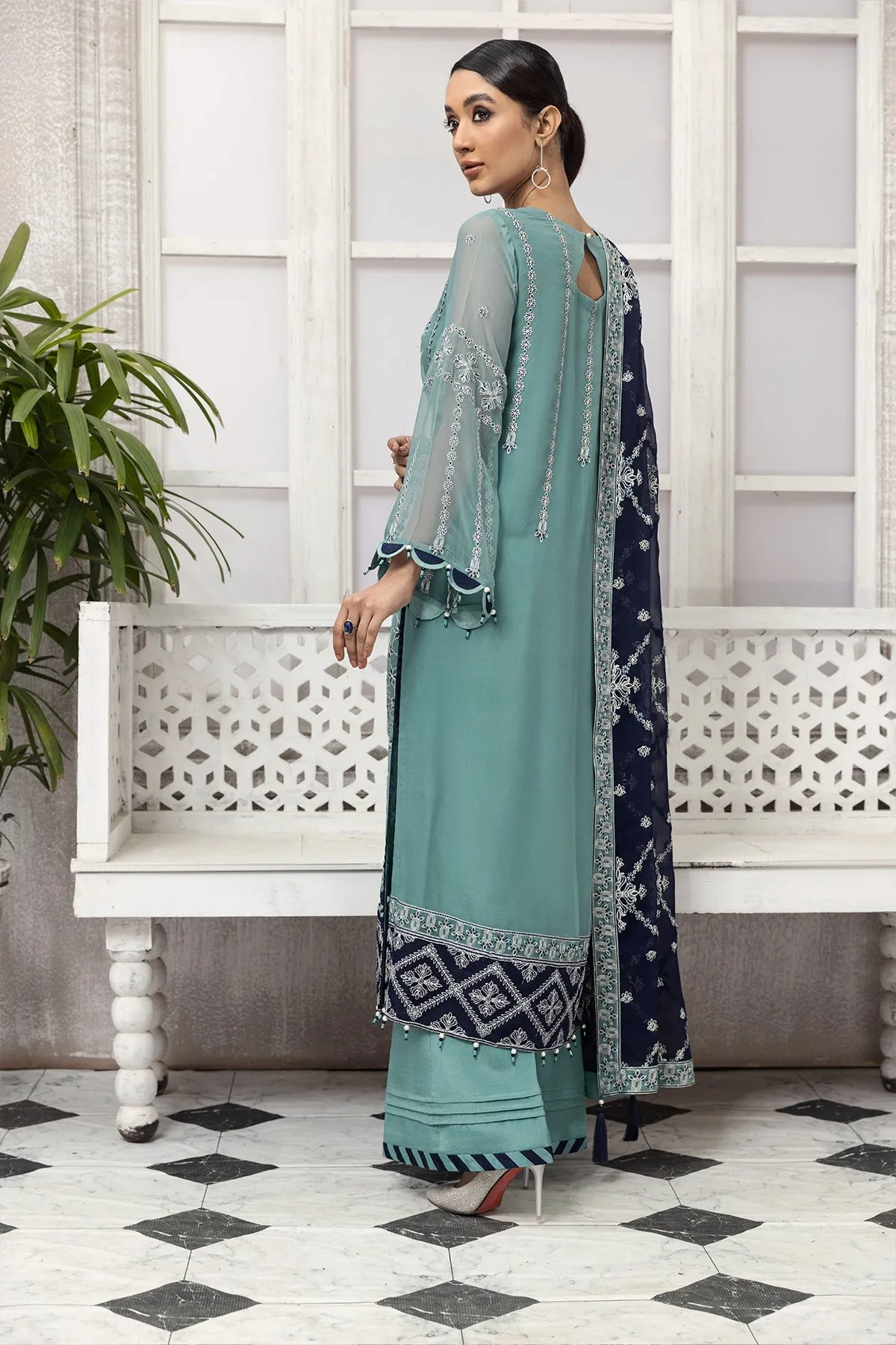 Party Wear Fancy Salwar Kameez in Blue Shade #PF461