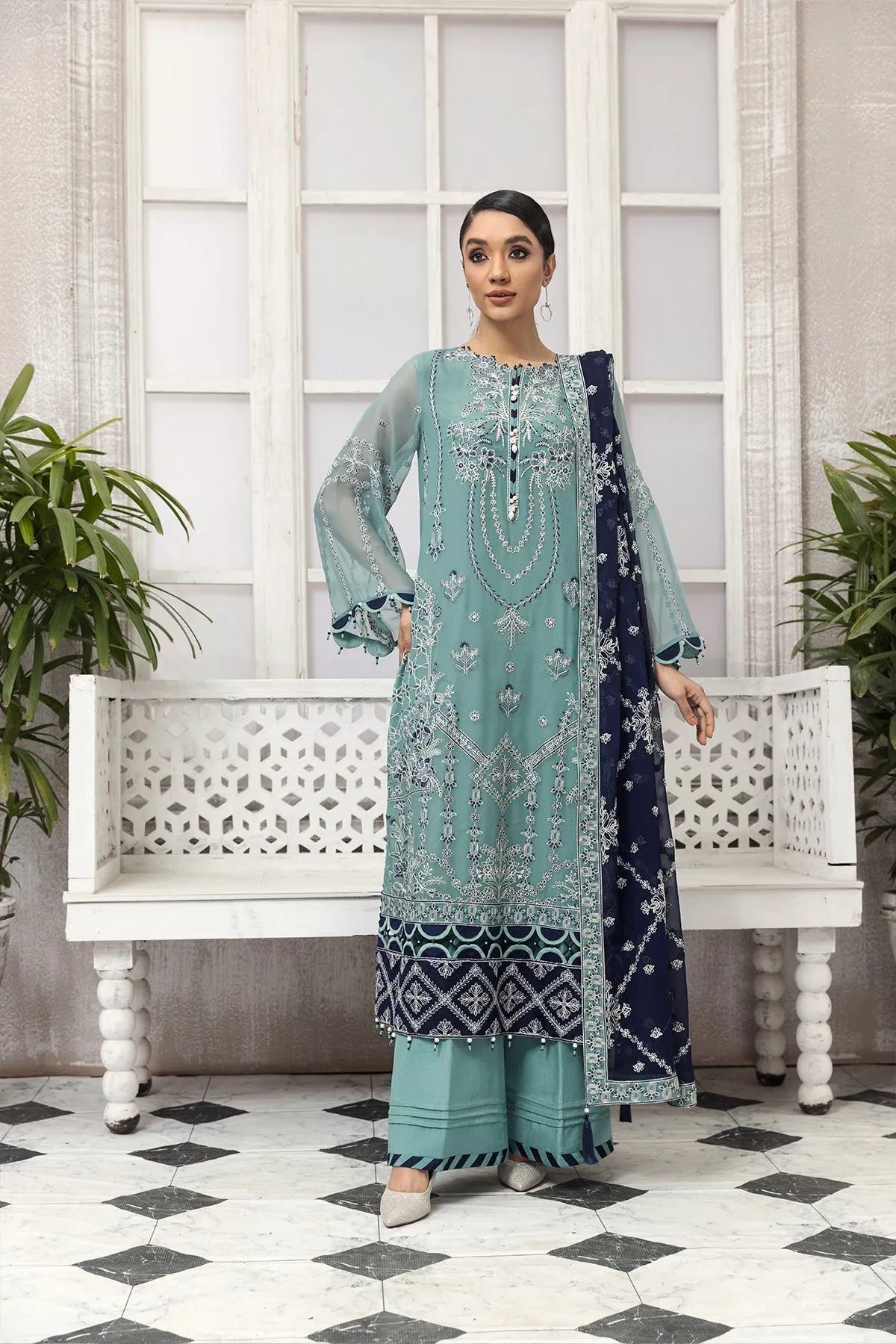 Party Wear Fancy Salwar Kameez in Blue Shade #PF461
