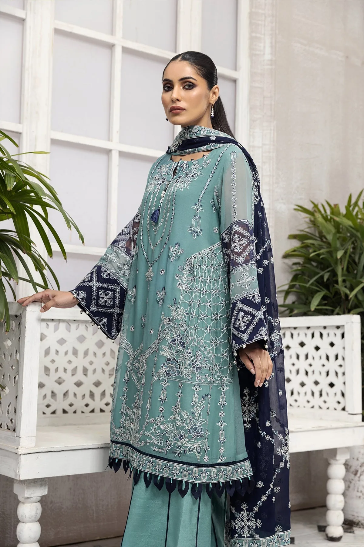 Party Wear Fancy Salwar Kameez in Blue Shade #PF461