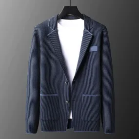 PRESTIGE VEST IN FÉLIX-NOÎR JACQUARD KNIT