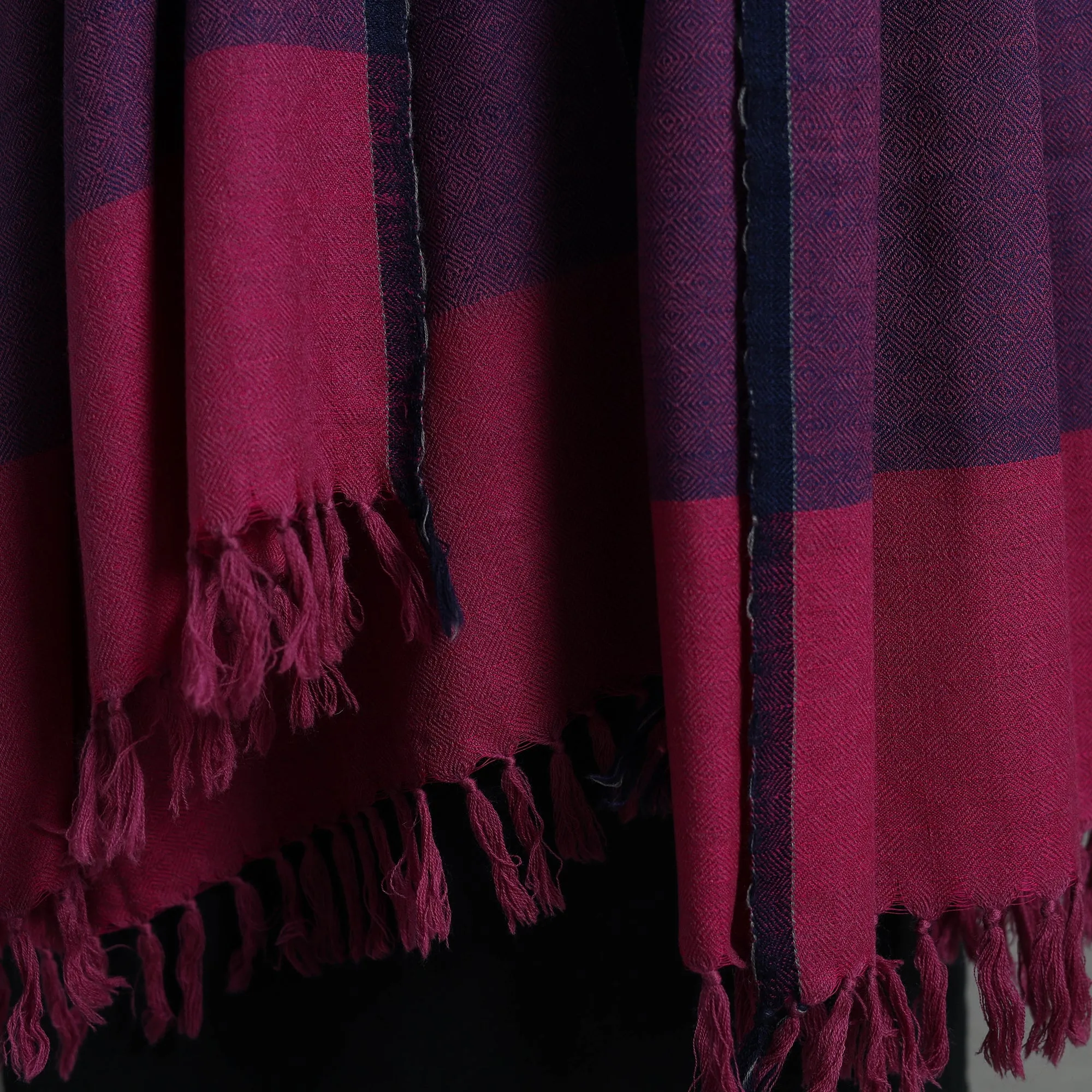 Purple - Kumaun Handwoven Pure Merino Wool Shawl for Women 87