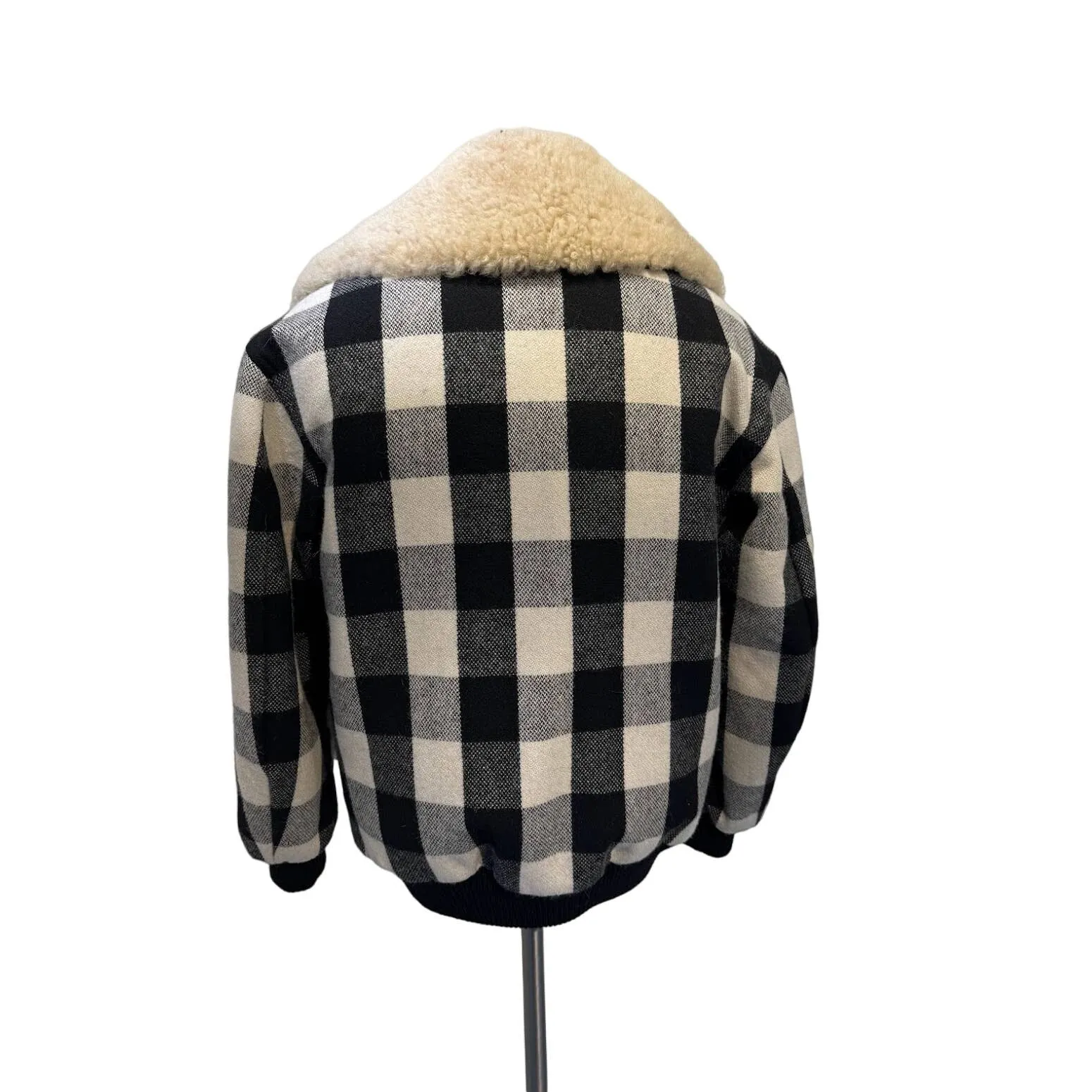R13 Men's alpaca jacket with fur collar
