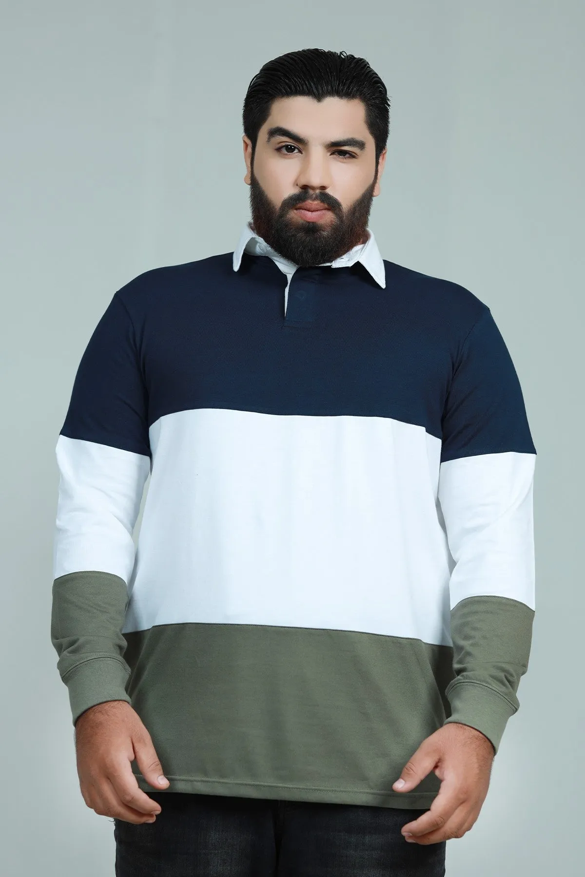 Rugby Striped Shirt (Plus Size) - W21 - MP0050P
