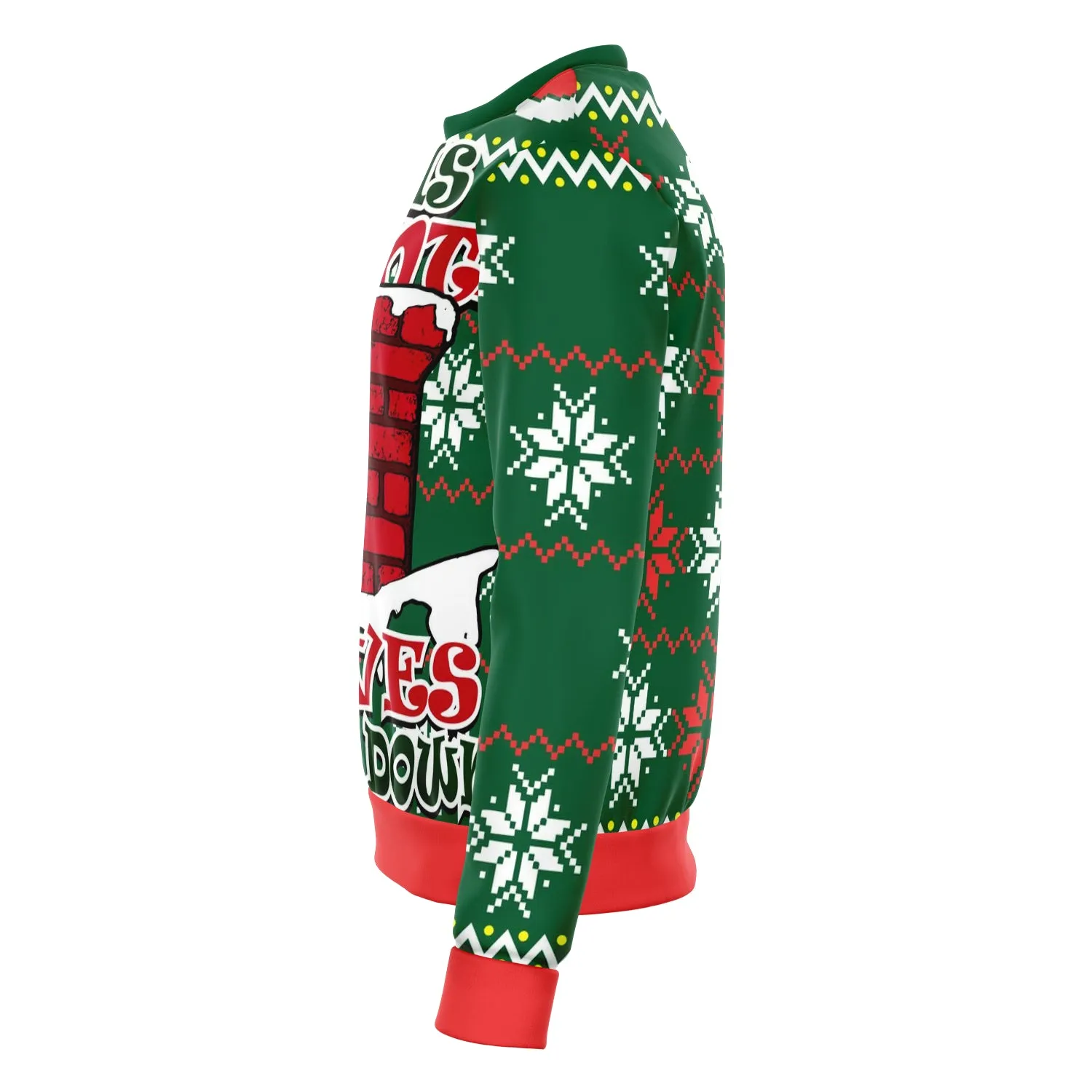 Santa Goes Down Funny Ugly Christmas Sweater