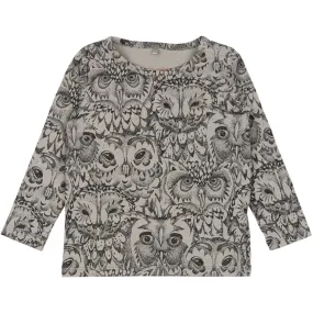 SGBella L/S Baby Tee w/Owls - Grey (Drizzle)